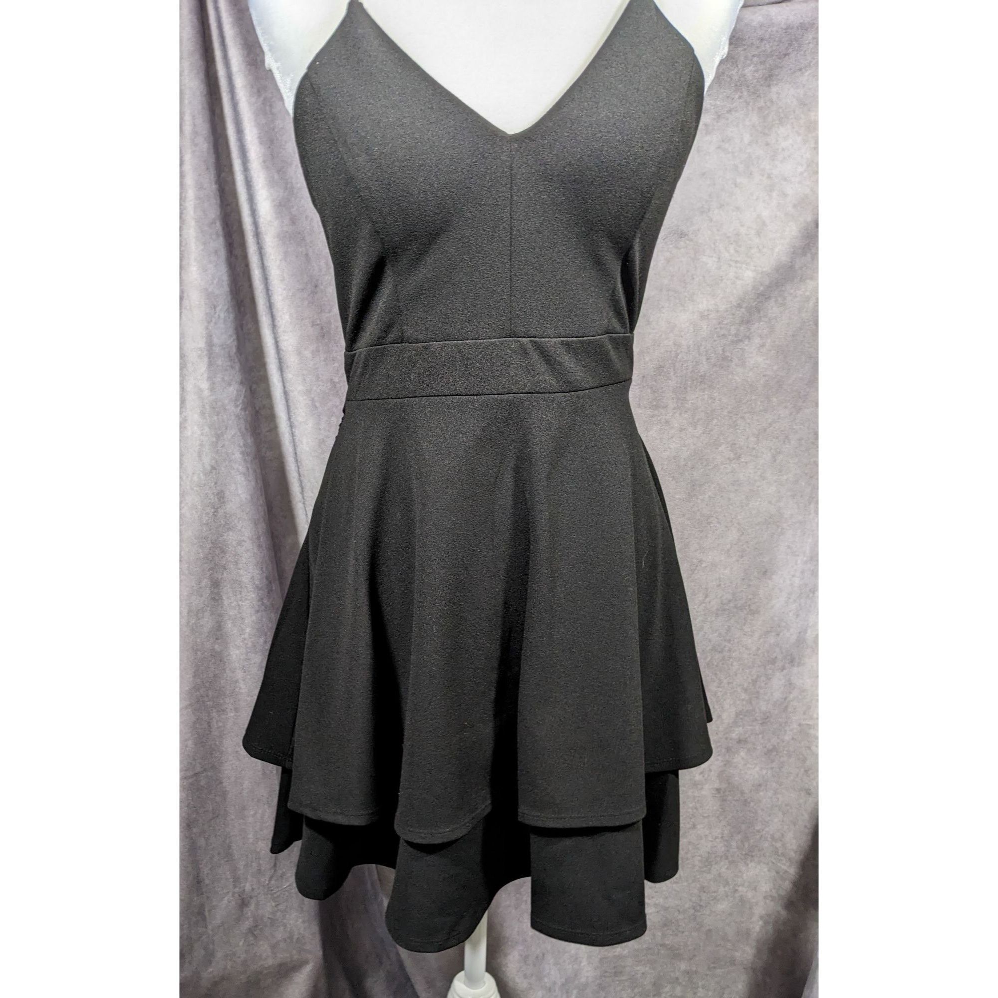 Other B. Darlin Y2K Gothic Lace Back Fit And Flare Mini Dress Size Size L / US 10 / IT 46 - 2 Thumbnail