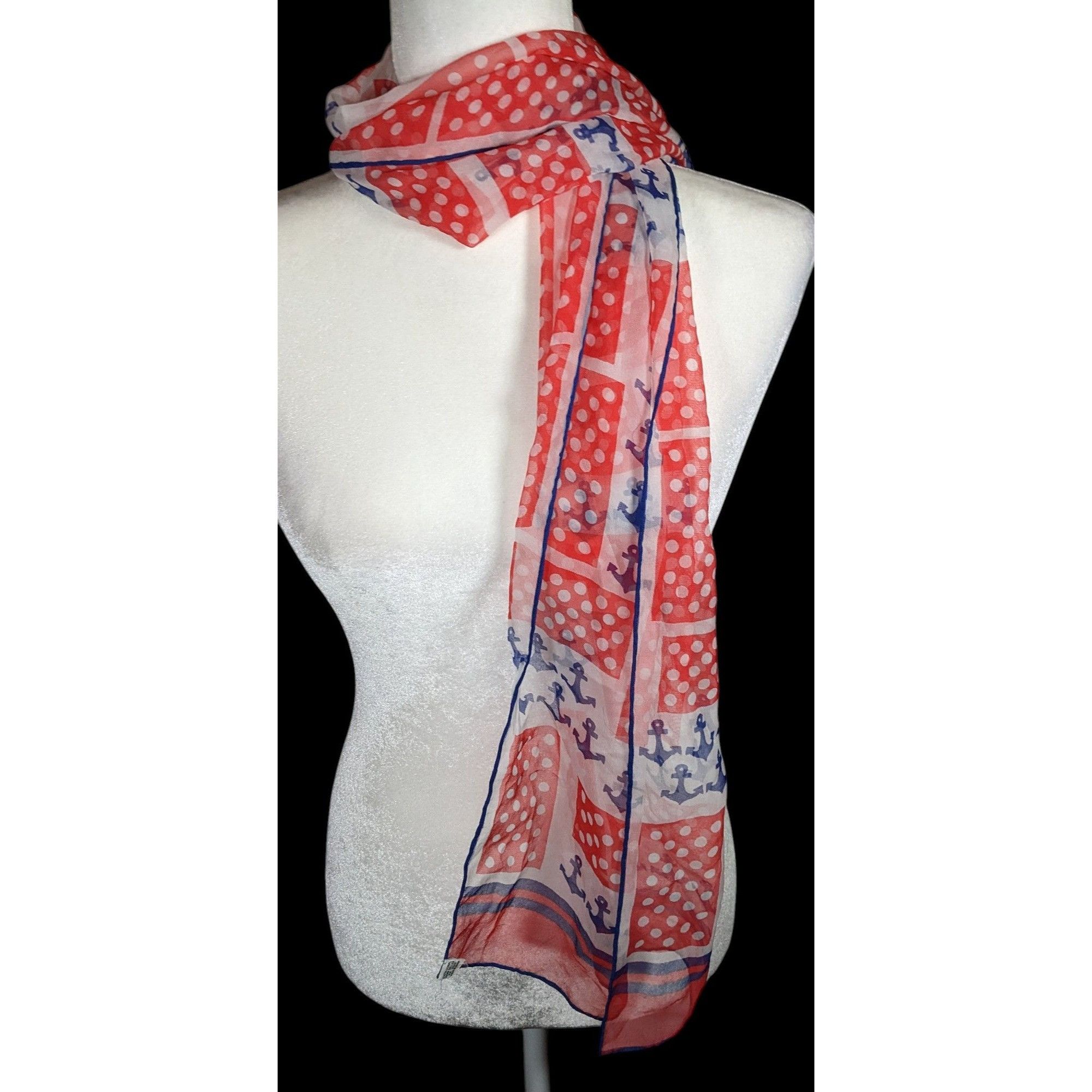Other Vintage Japanese Nautical Themed Hand Rolled Lightweight Sca Size ONE SIZE - 1 Thumbnail