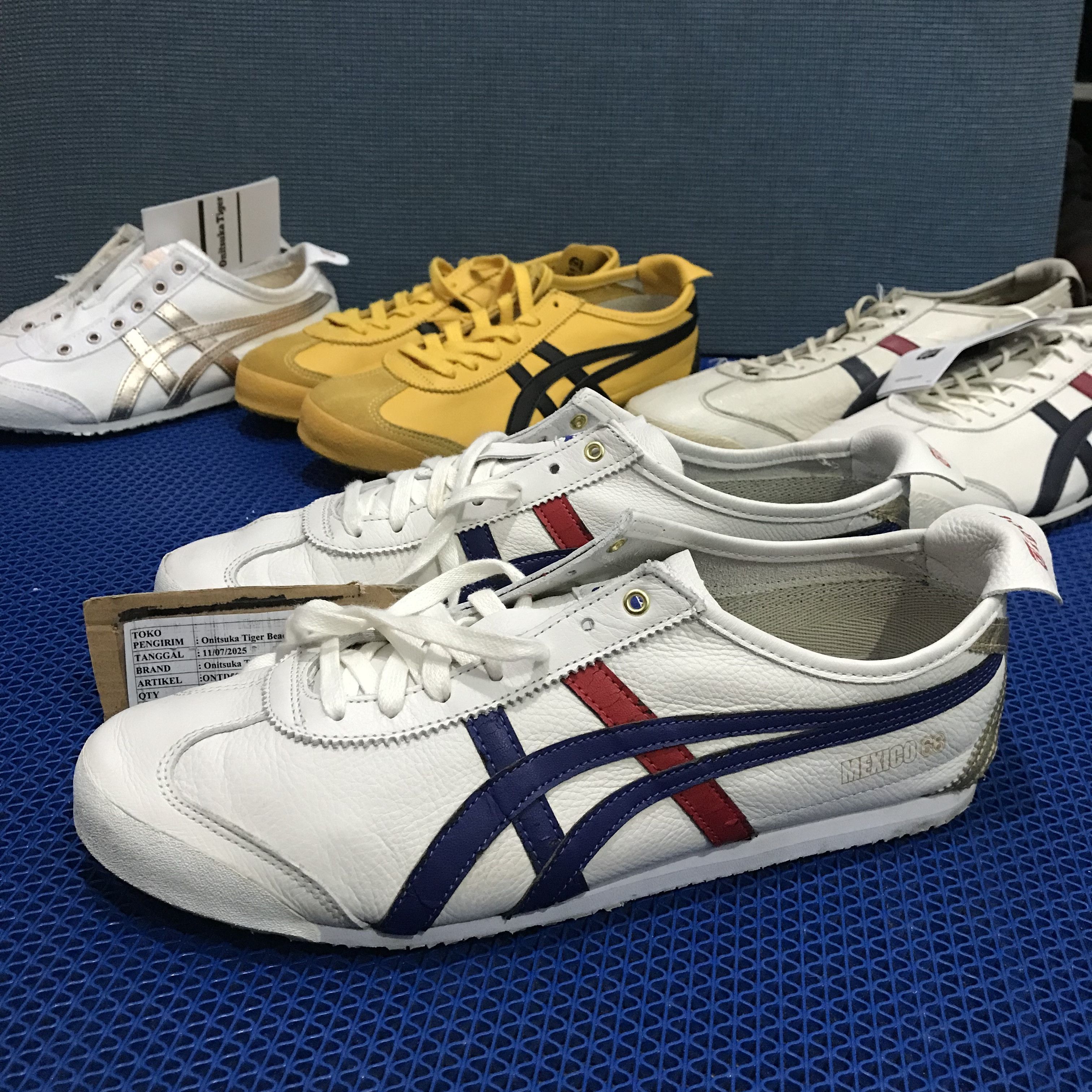 Onitsuka Tiger Onitsuka Tiger Mexico 66 'White Dark Blue Gold D507L Size US 11.5 / EU 44-45 - 4 Thumbnail