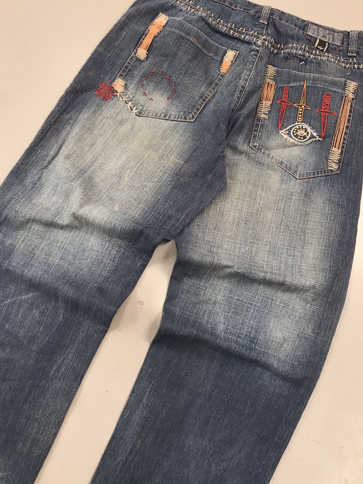 Vintage Crazy Vintage stitching embroidered denim Size US 36 / EU 52 - 8 Thumbnail
