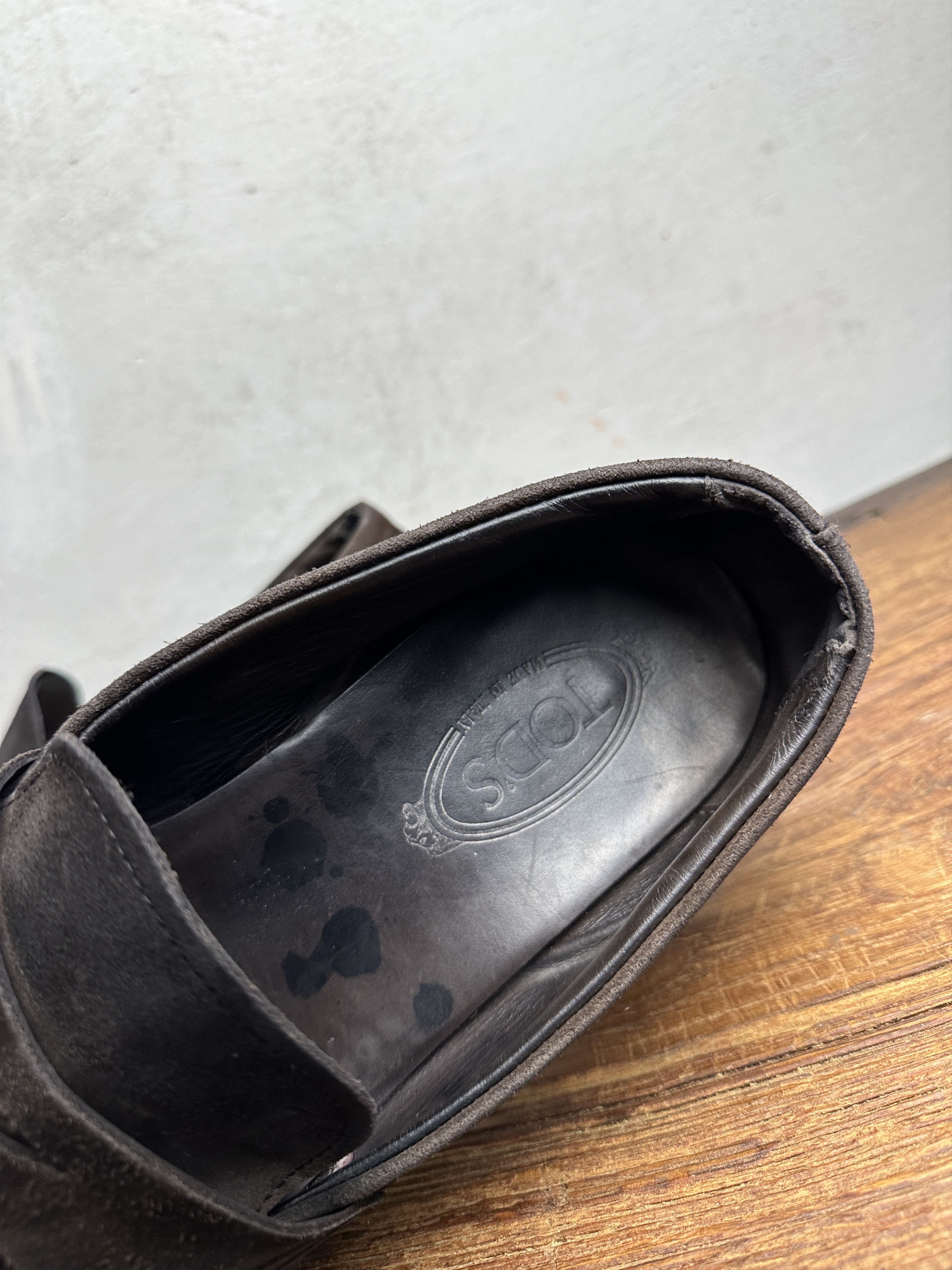 Tod's Tod's Formal Brown Suede Loafers Size US 11 / EU 44 - 5 Thumbnail