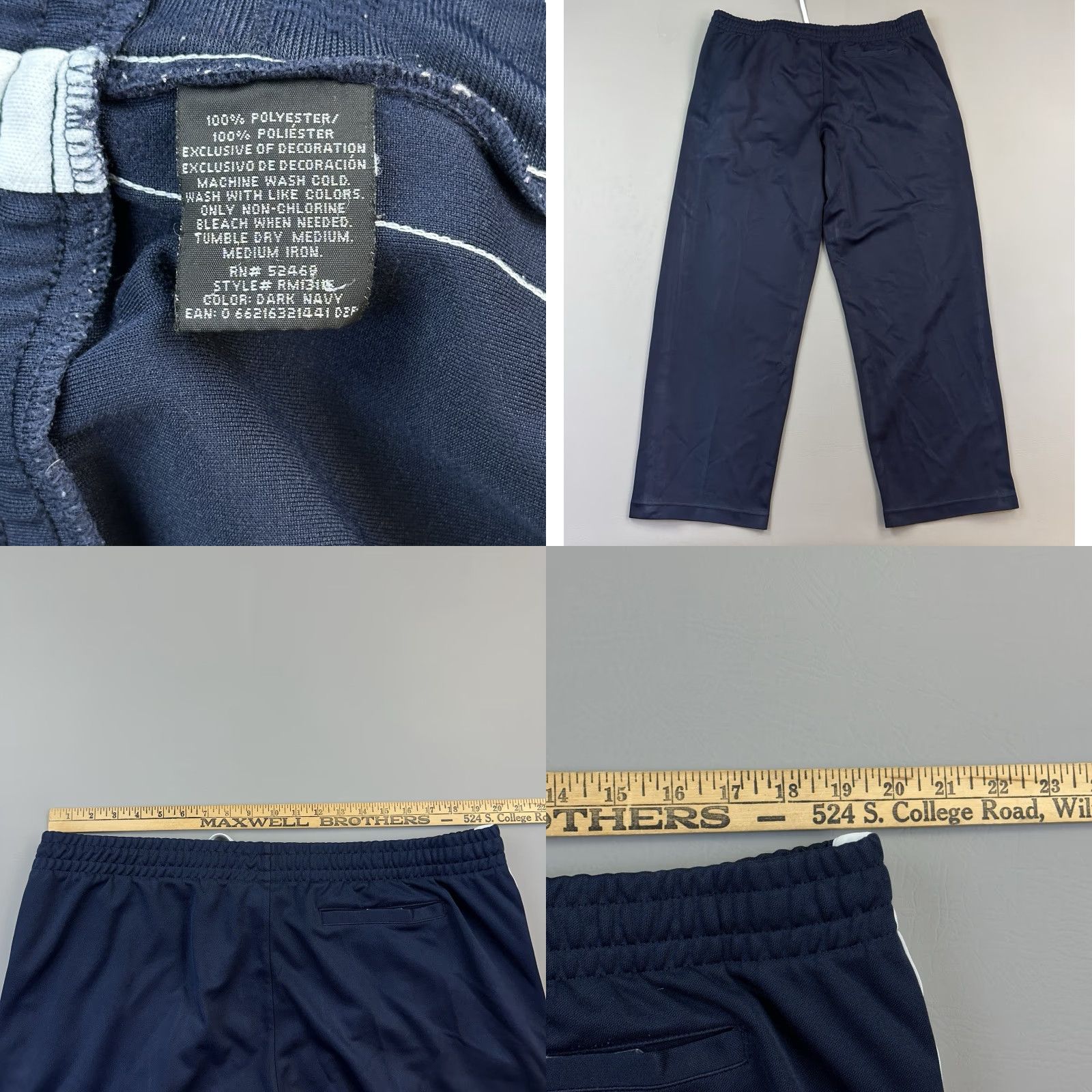 Starter VINTAGE Starter Track Pants Mens XL Navy White Baggy Relaxed Ankle Zip Y2K Size US 36 / EU 52 - 8 Thumbnail