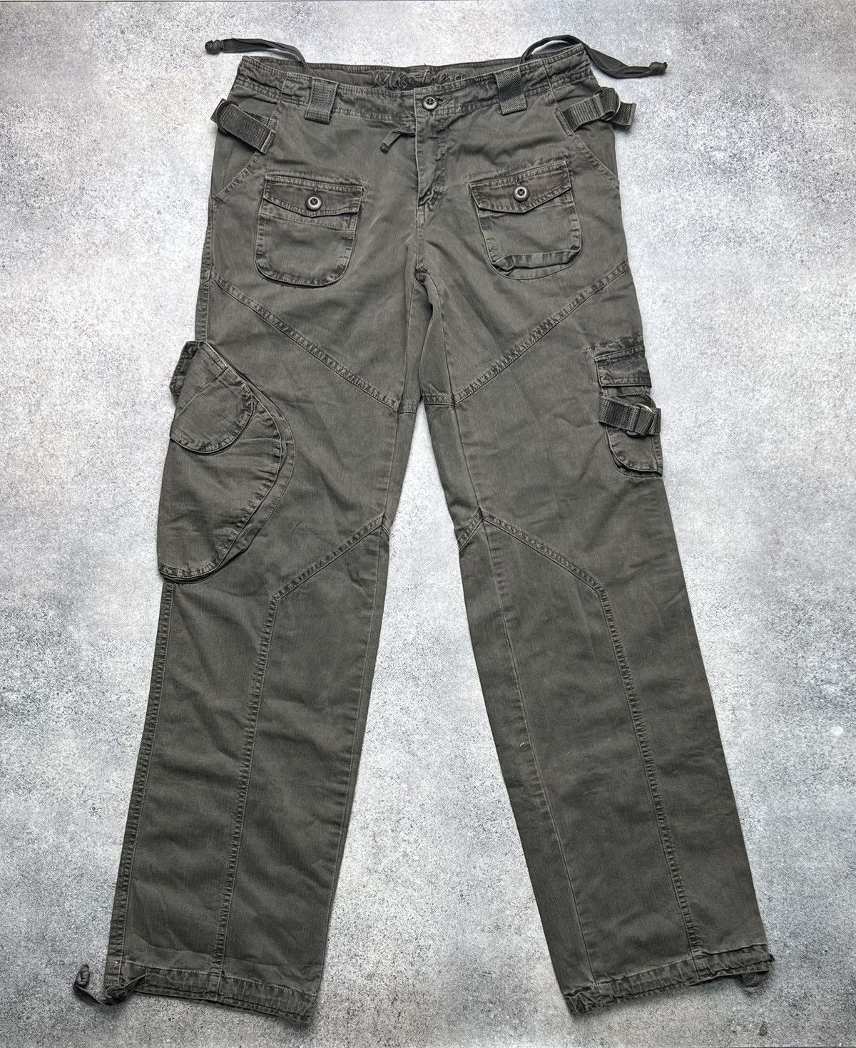 GOA Vintage japanese cargo faded flare pants Size US 32 / EU 48 - 1 Thumbnail