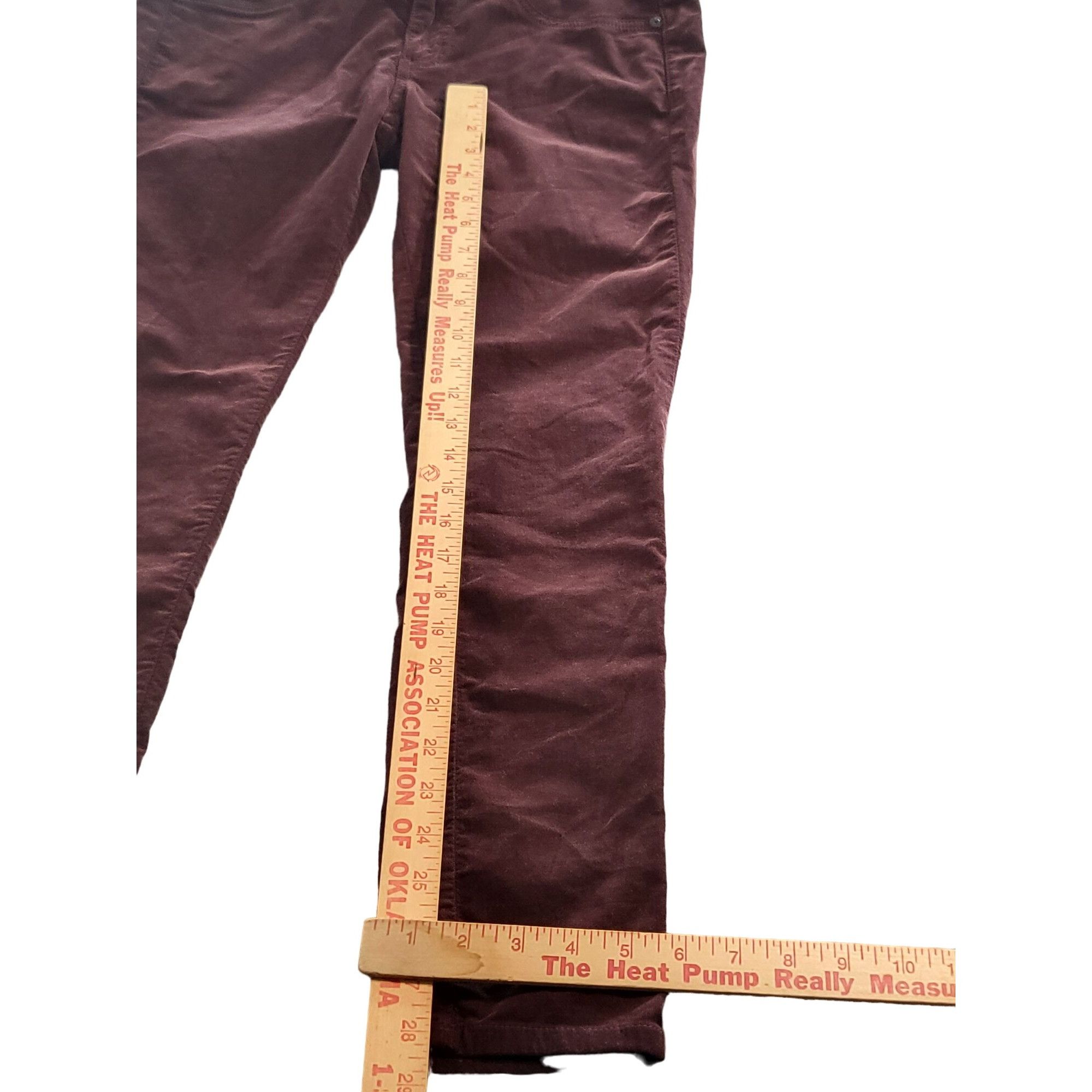 Rag & Bone Rag & Bone New York Skinny Jeans Women Sz 29 Wine Velvet Str Size 29" - 6 Thumbnail