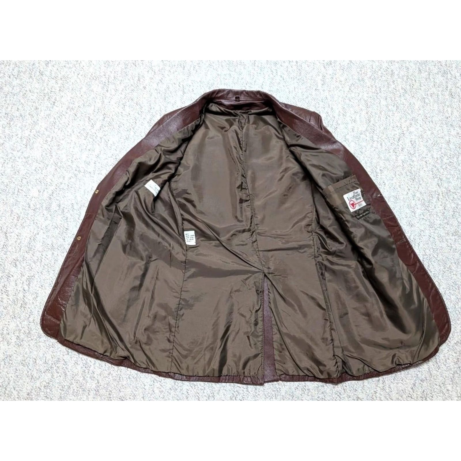 Sears VINTAGE Argentina leather blazer blazer Mens 40L brown leather two-button 3" lapel noth notch pecan brown SEARS vintage leather blazer Size 40R - 4 Thumbnail