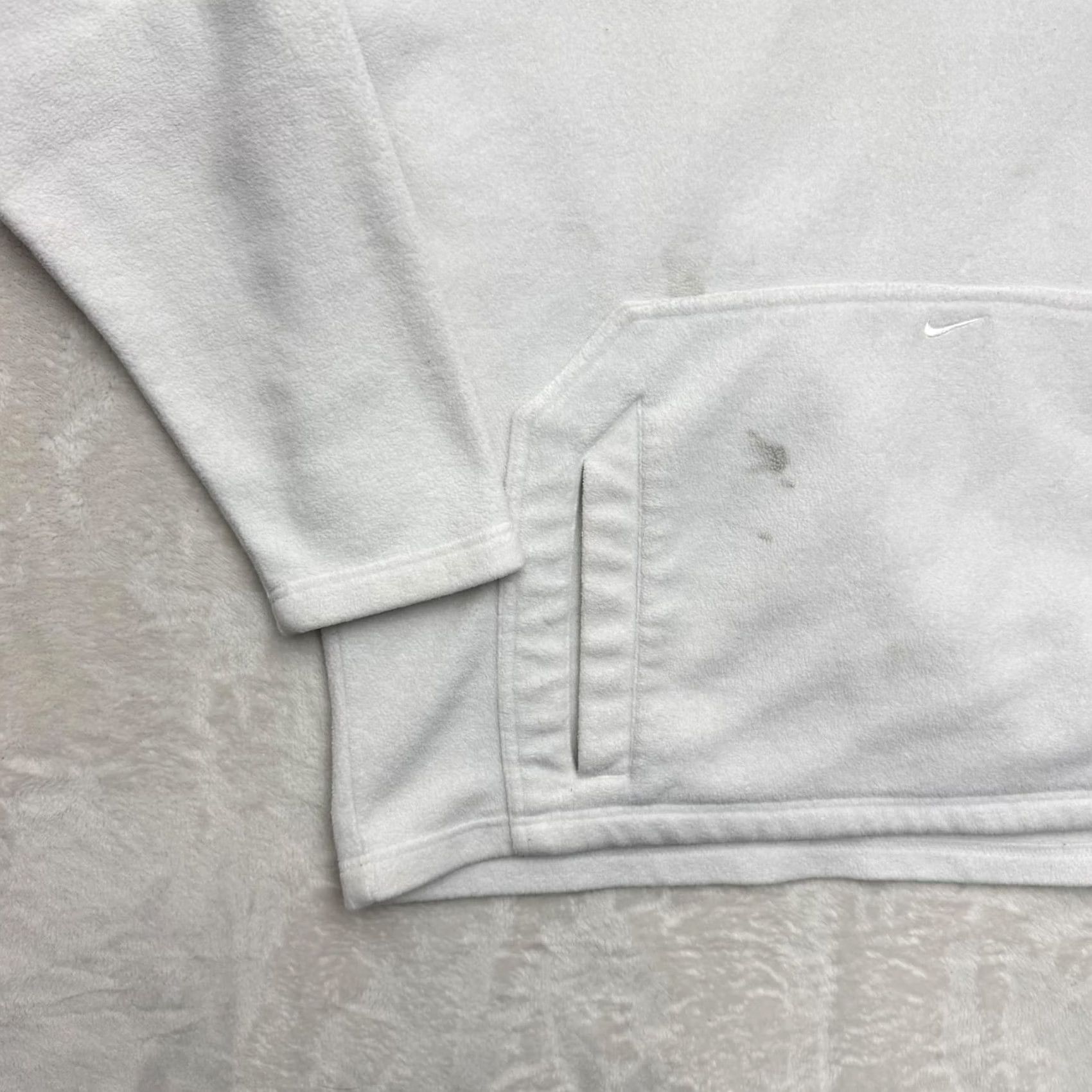 Nike Nike Hoodie Sweatshirt Mens Large White Pullover Fleece Logo Embroidered Swoosh Pockets Sports Shirt Size US L / EU 52-54 / 3 - 6 Thumbnail