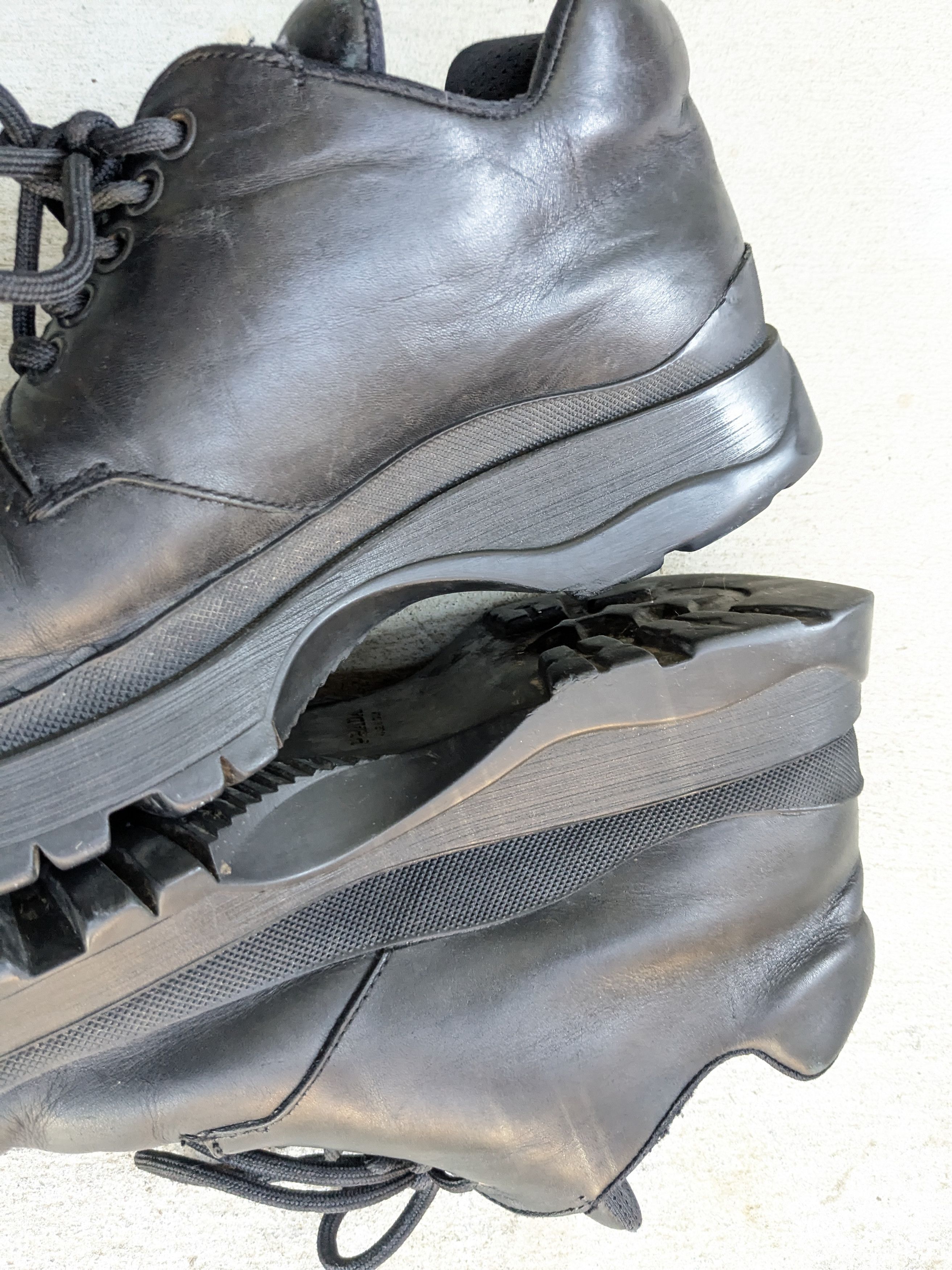 Prada Prada Shoes Black 10 Leather Rubber Chunky Lace Up Y2K Size US 10 / EU 43 - 12 Thumbnail