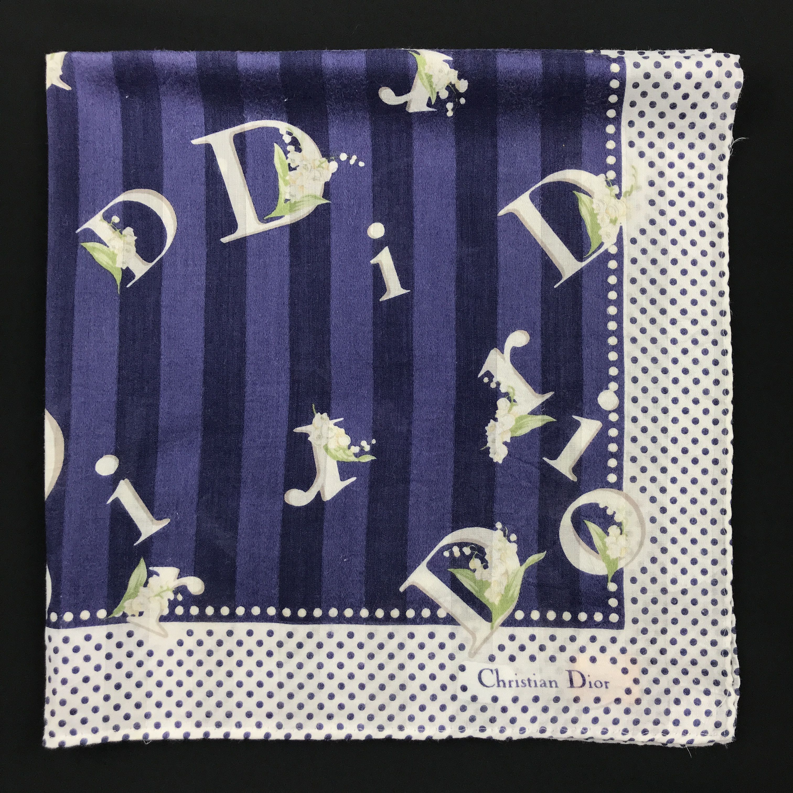 Christian Dior Monsieur × Vintage Vintage Christian Dior Bandana Neckerchief Handkerchief Size ONE SIZE - 2 Thumbnail