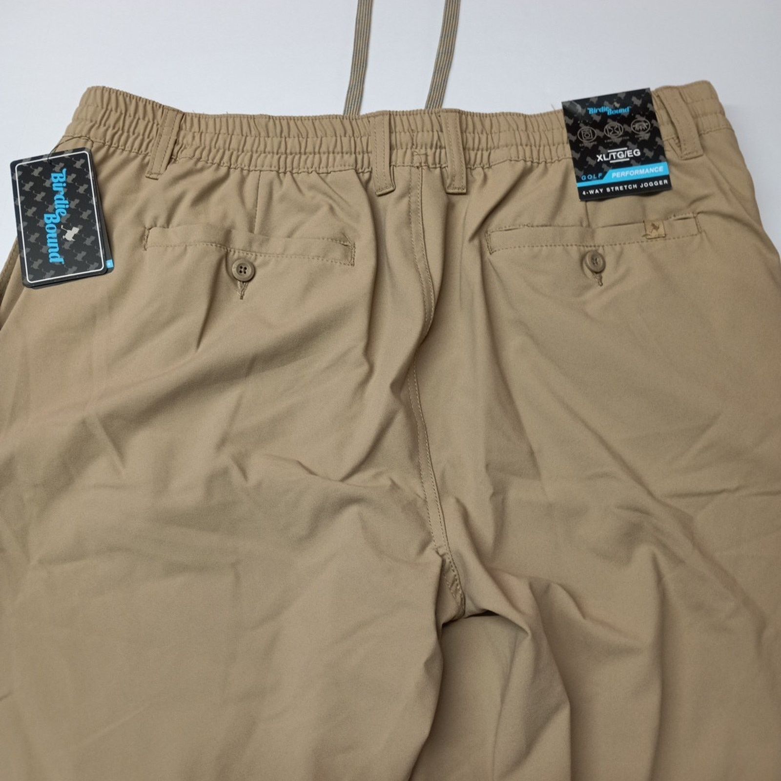Other Birdie Bound Golf Joggers Men's XL Khaki Stretch Drawstring Size US 38 / EU 54 - 12 Thumbnail