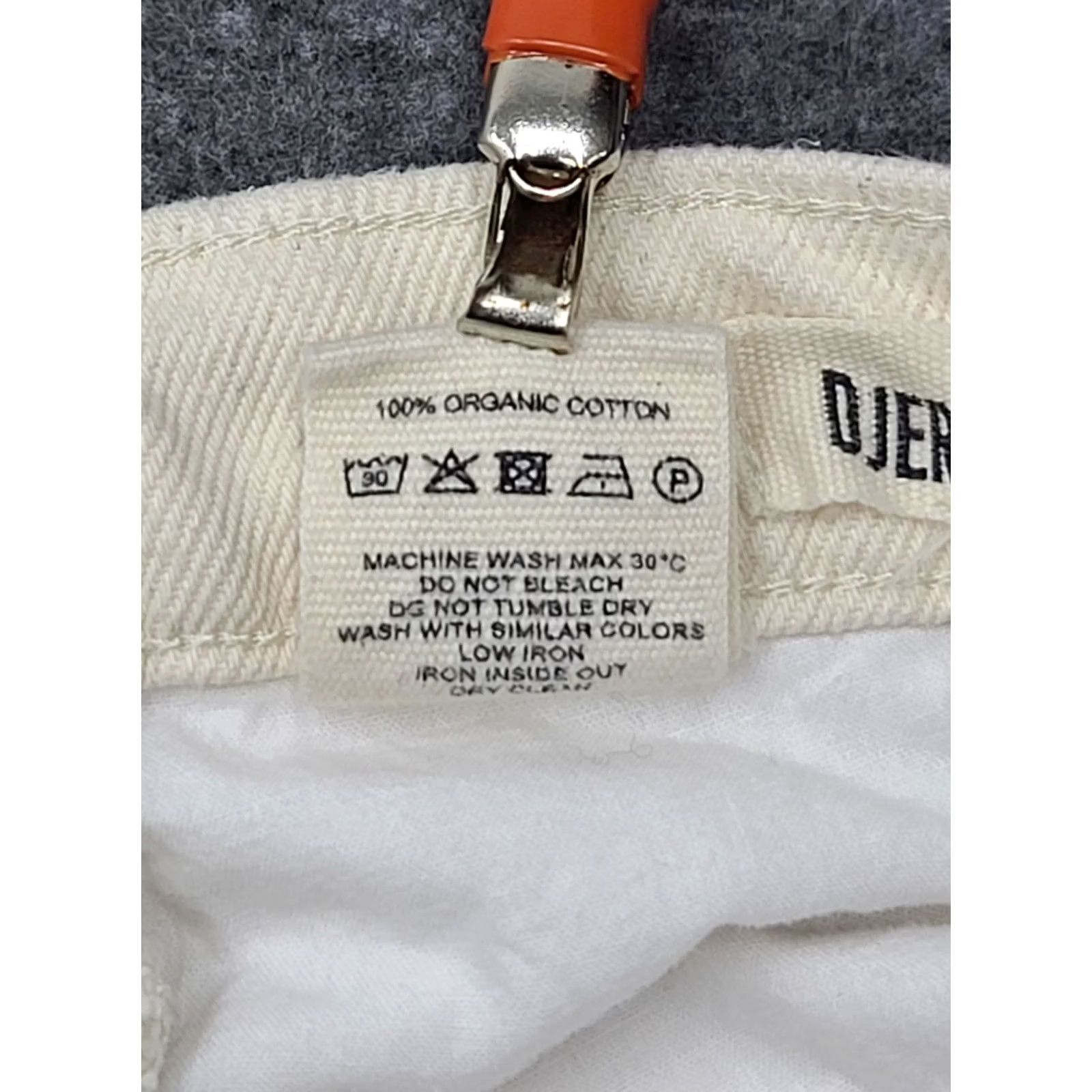 Vintage Djerf Avenue Jeans Cream White Organic Cotton Button Fly Straight Leg 31 Womens Regular Size 31 Inseam 30 Relaxed Vintage No Pattern Solid Size 24" / US 00 / IT 34 - 6 Thumbnail