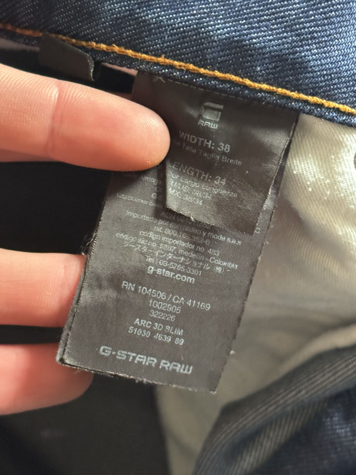 G-Star G star raw 38/34 ARC 3D slim denim pants jeans trousers y2k Size US 38 / EU 54 - 11 Thumbnail