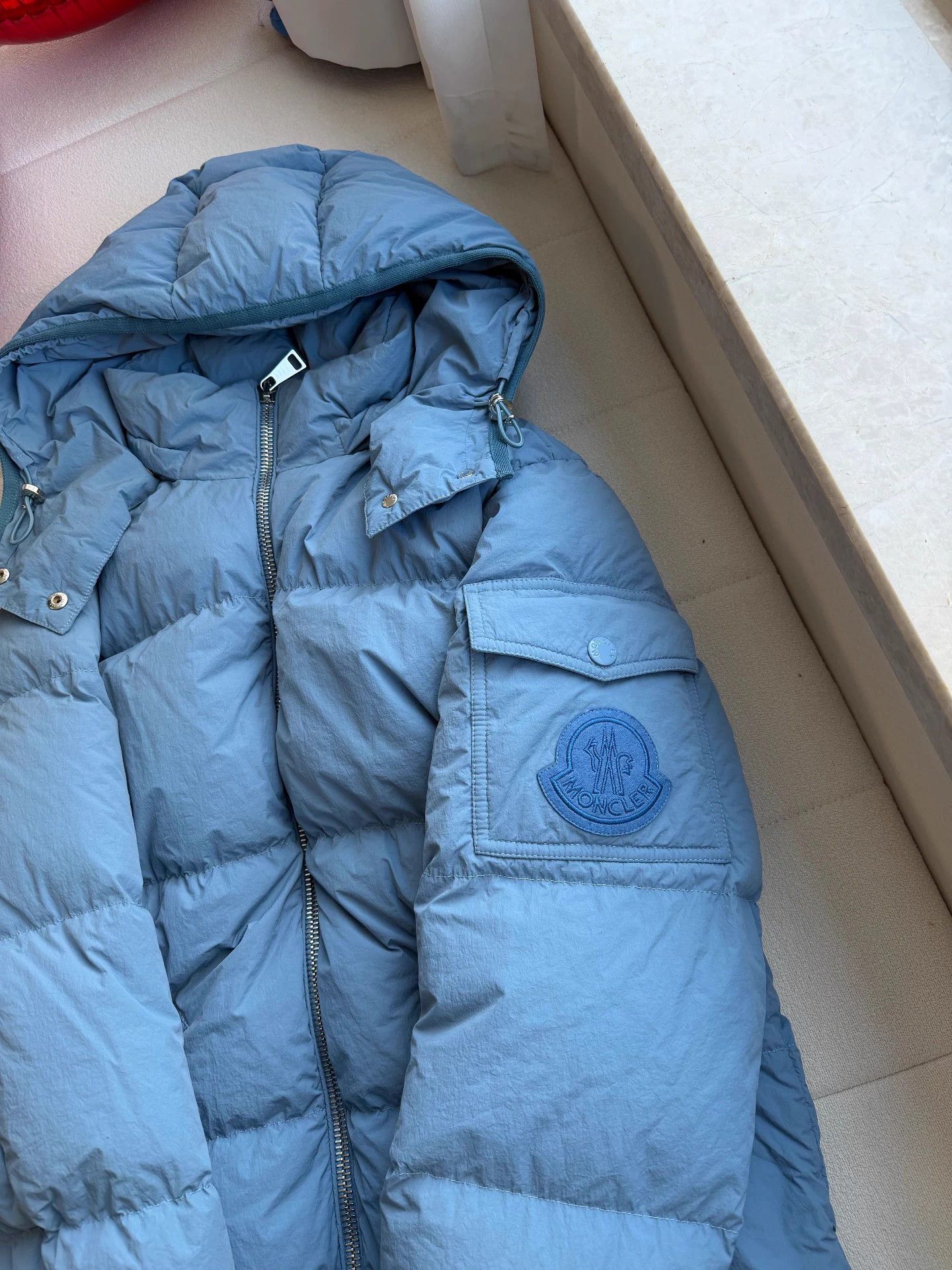 Moncler Moncler puffer jacket mist blue 0 Size XS / US 0-2 / IT 36-38 - 3 Thumbnail