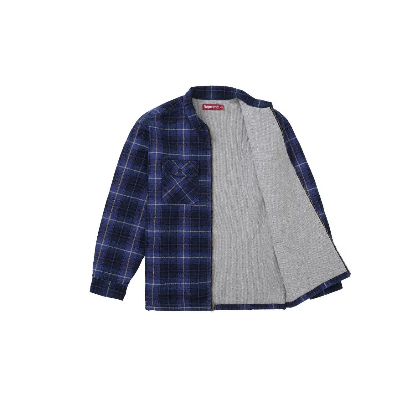 Supreme Supreme Thermal Lined Zip Up Flannel Blue Size: XL Size US XL / EU 56 / 4 - 2 Thumbnail