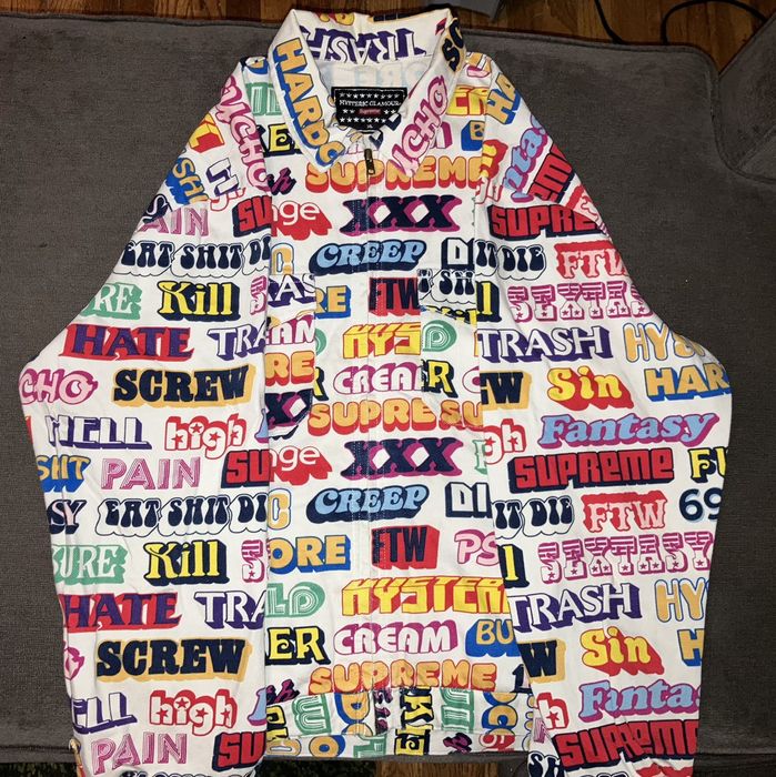 Supreme Supreme x Hysteric Glamour Text Work Jacket-MULTICOLOR