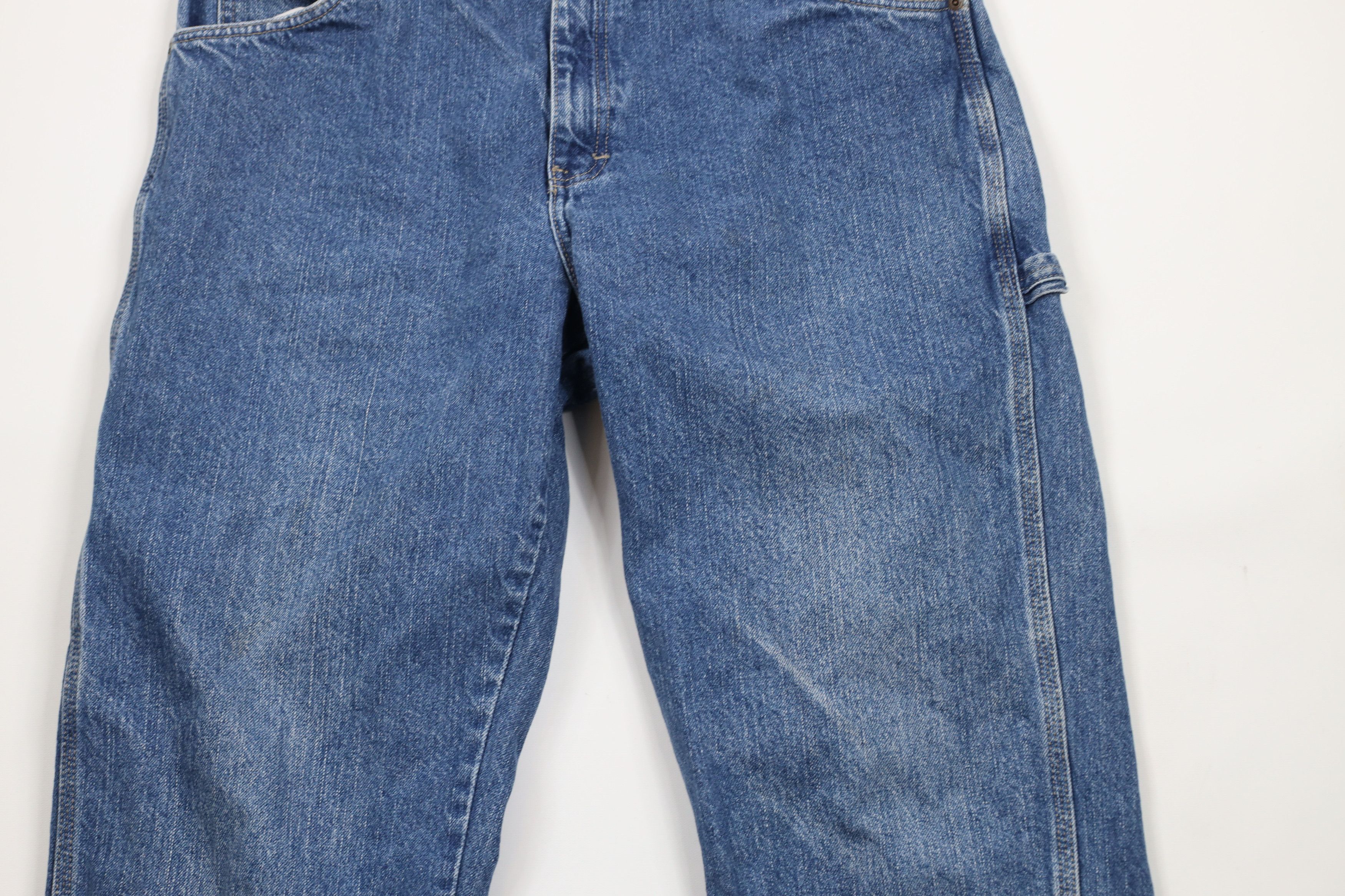 Dickies × Vintage Vintage Dickies Spell Out Wide Leg Dungaree Denim Jeans Size US 36 / EU 52 - 3 Thumbnail