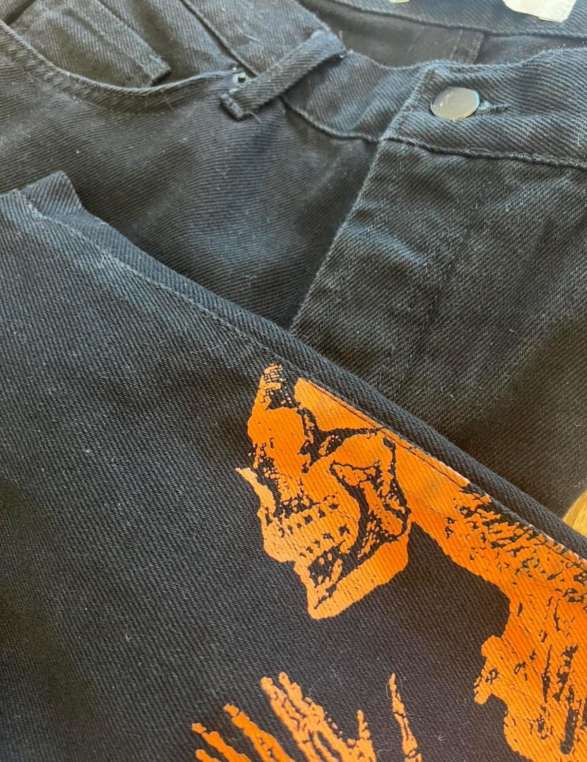 Osbbat Byslik Osbatt skeleton print denim Size US 30 / EU 46 - 4 Thumbnail