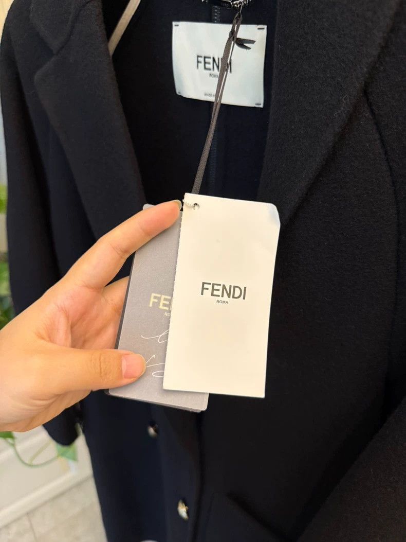 Fendi Fendi Black Women's Zip Coat with Tags Size US L / EU 52-54 / 3 - 4 Thumbnail