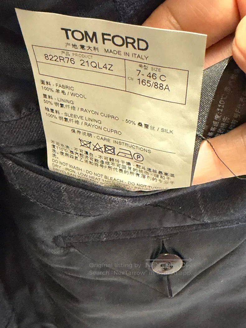 Tom Ford Tom Ford Classic Single-Breasted Suit, Blue-Grey Size 46L - 3 Thumbnail