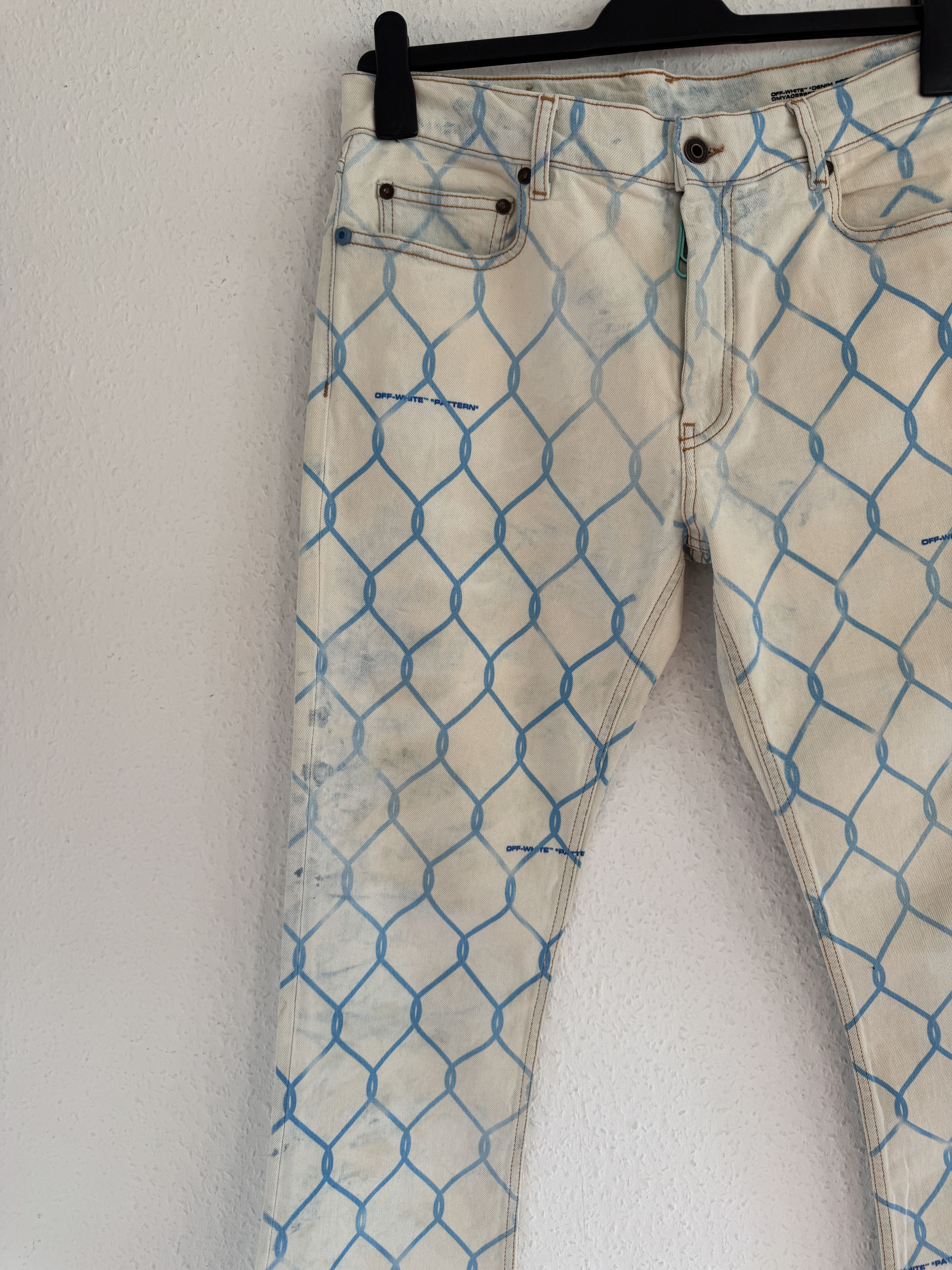 Off-White Flared fence-print jeans Size US 34 / EU 50 - 5 Thumbnail