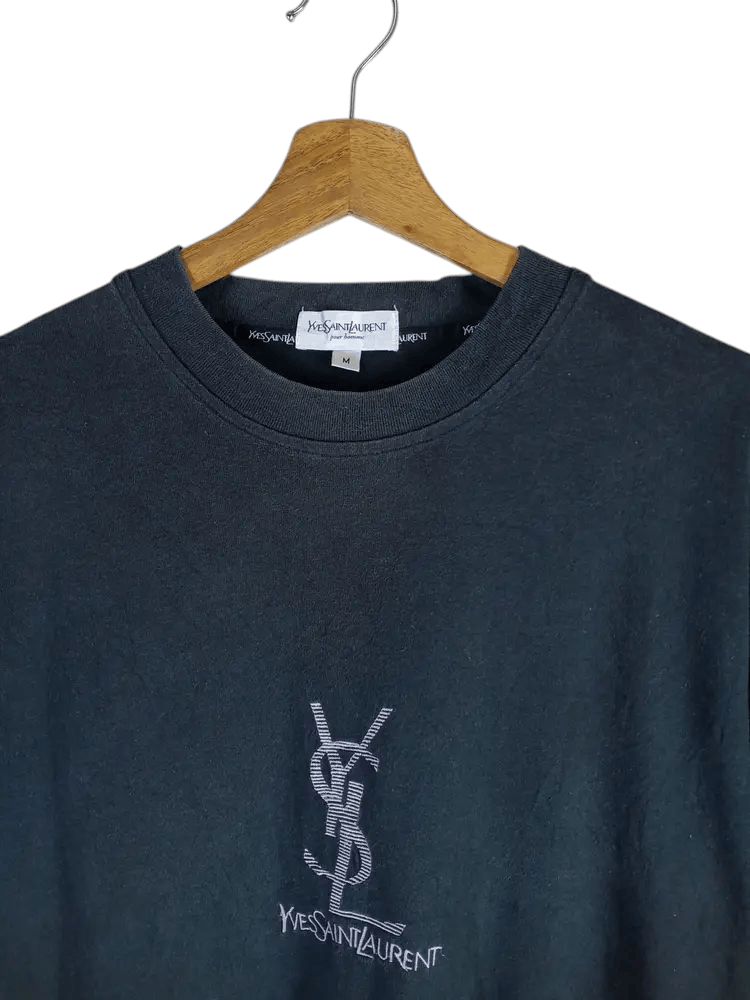 Yves Saint Laurent Vintage Yves Saint Laurent Pour Homme Big Logo Tshirt Size US L / EU 52-54 / 3 - 3 Thumbnail
