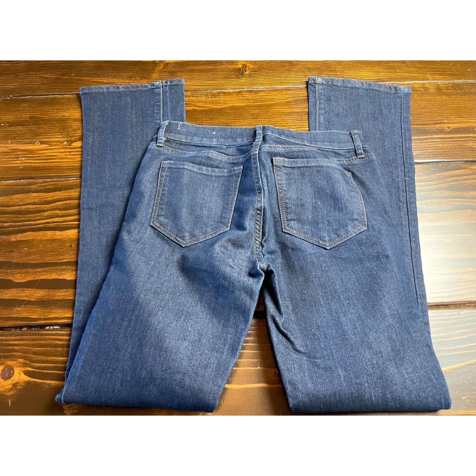 Loft LOFT Jeans Bootcut Navy Blue 25/0 Women's Regular Size 30 in Inseam Stretch Cotton Denim Vintage? No Size 42" / US 20 - 2 Thumbnail