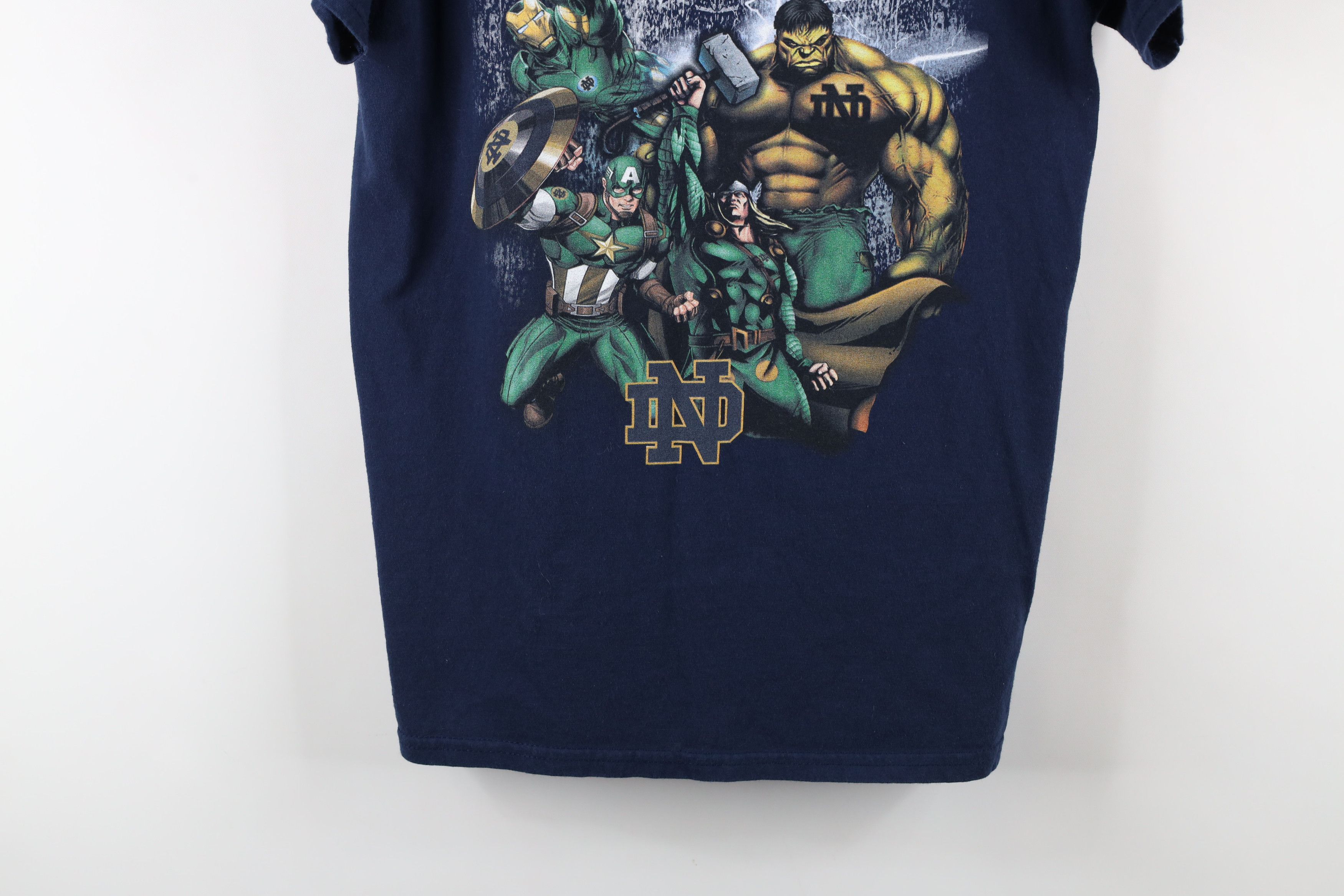 Vintage Vintage Dame University Superhero Football T-Shirt Blue Size US S / EU 44-46 / 1 - 3 Thumbnail