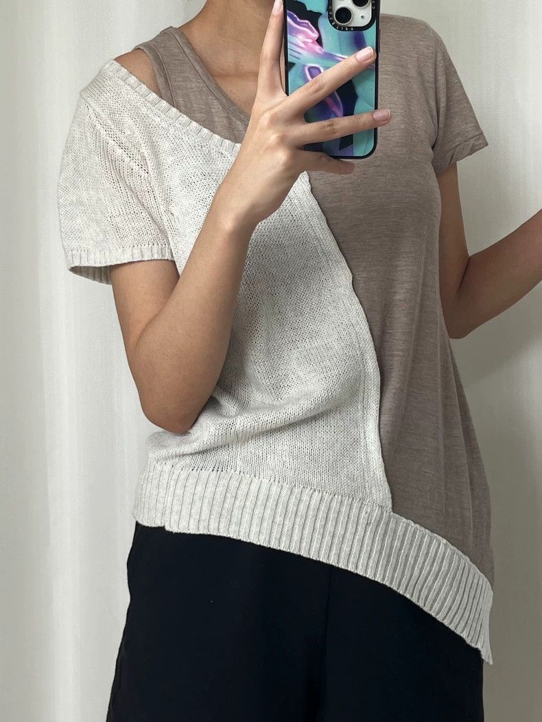 Y's Y's Different material stitching short sleeve Size XS / US 0-2 / IT 36-38 - 3 Thumbnail