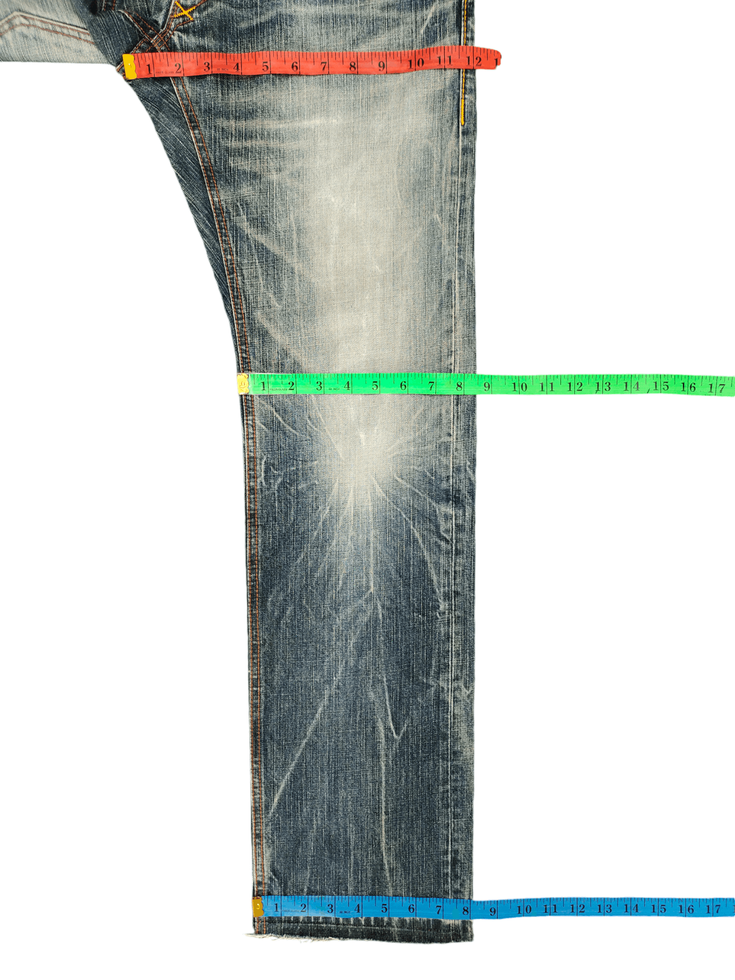 Comme des Garcons × Undercover Vintage Blue Way Japan Clawmark Distress Faded Jeans Size US 32 / EU 48 - 10 Thumbnail