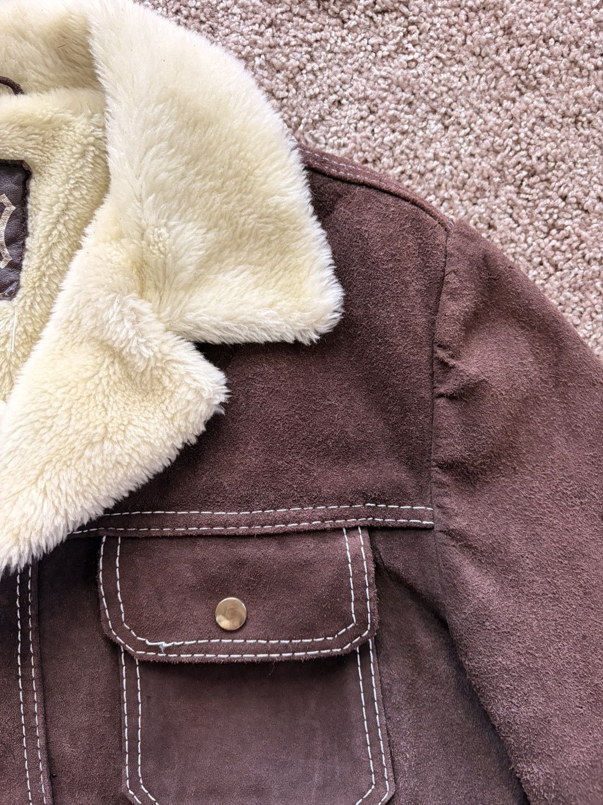 Other Korean Sherpa Trucker Brown Jacket Size M / US 6-8 / IT 42-44 - 5 Thumbnail