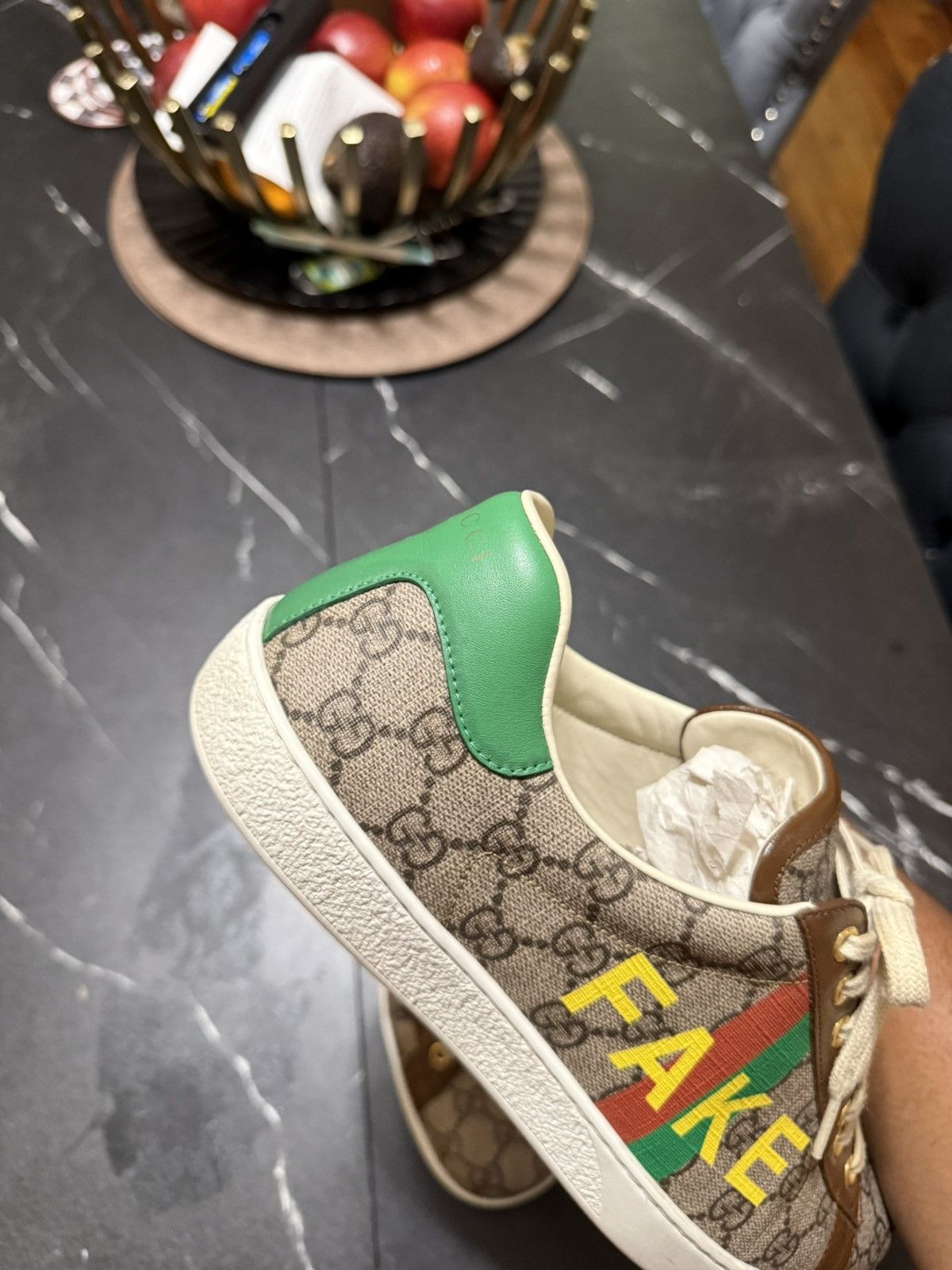 Gucci Gucci Not Fake Ace Sneakers Size 11 G / 12 US 45 EU Size US 12 / EU 45 - 10 Thumbnail