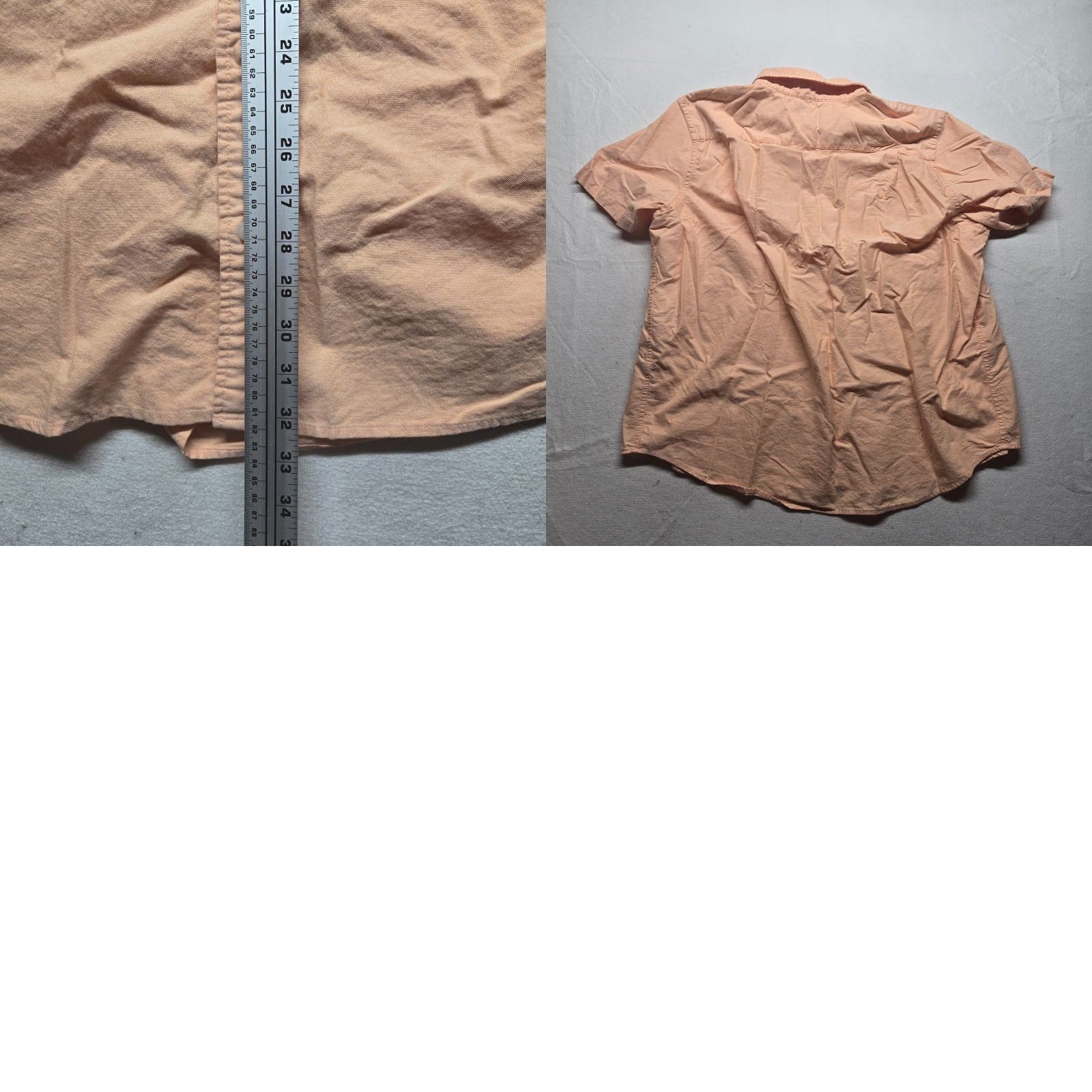 Vintage Sonoma Shirt Big & Tall 4XB Men Orange Solid Short Sleeve Button-Down Shirt Size US XXL / EU 58 / 5 - 8 Thumbnail