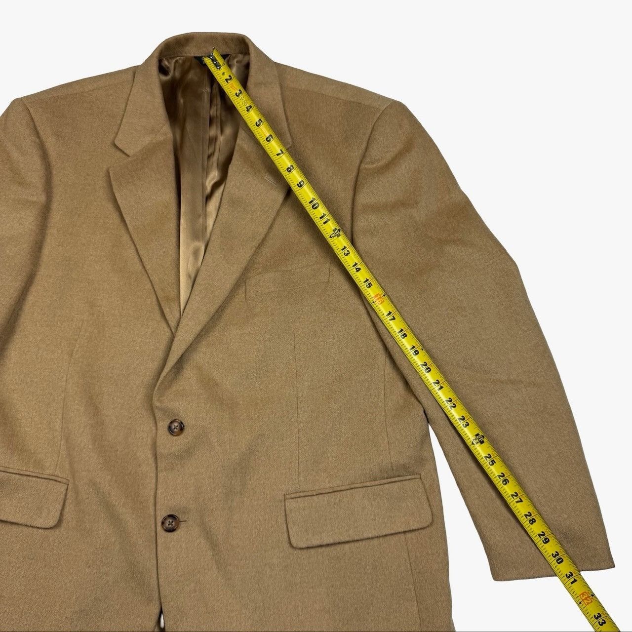 Bill Blass Bill Blass Men's 100% Camelhair 2-Button Blazer Jacket Brown Size 46R - 10 Thumbnail