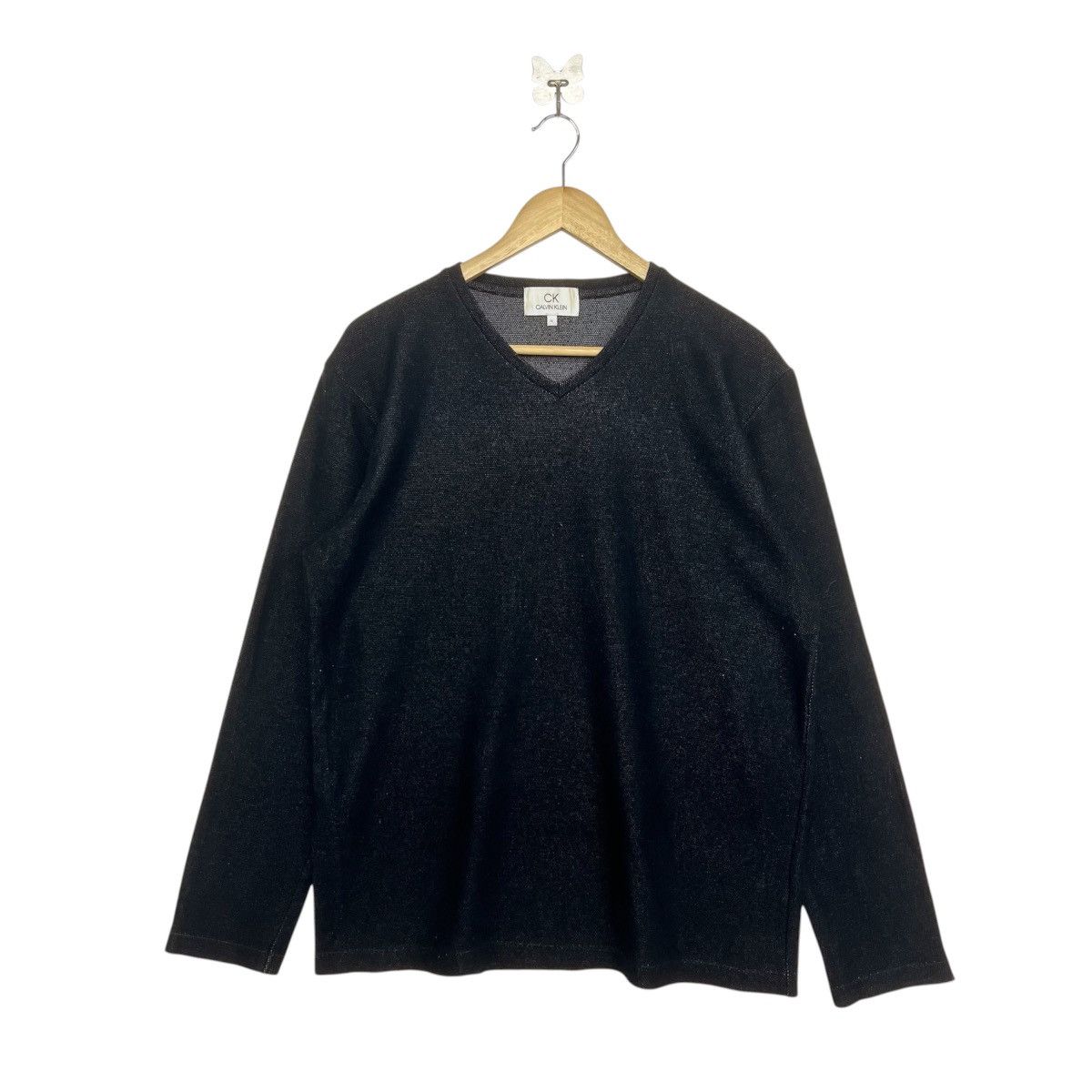 Calvin Klein CALVIN KLEIN MINIMALIST V NECK LONGSLEEVE SHIRT Size US L / EU 52-54 / 3 - 1 Thumbnail