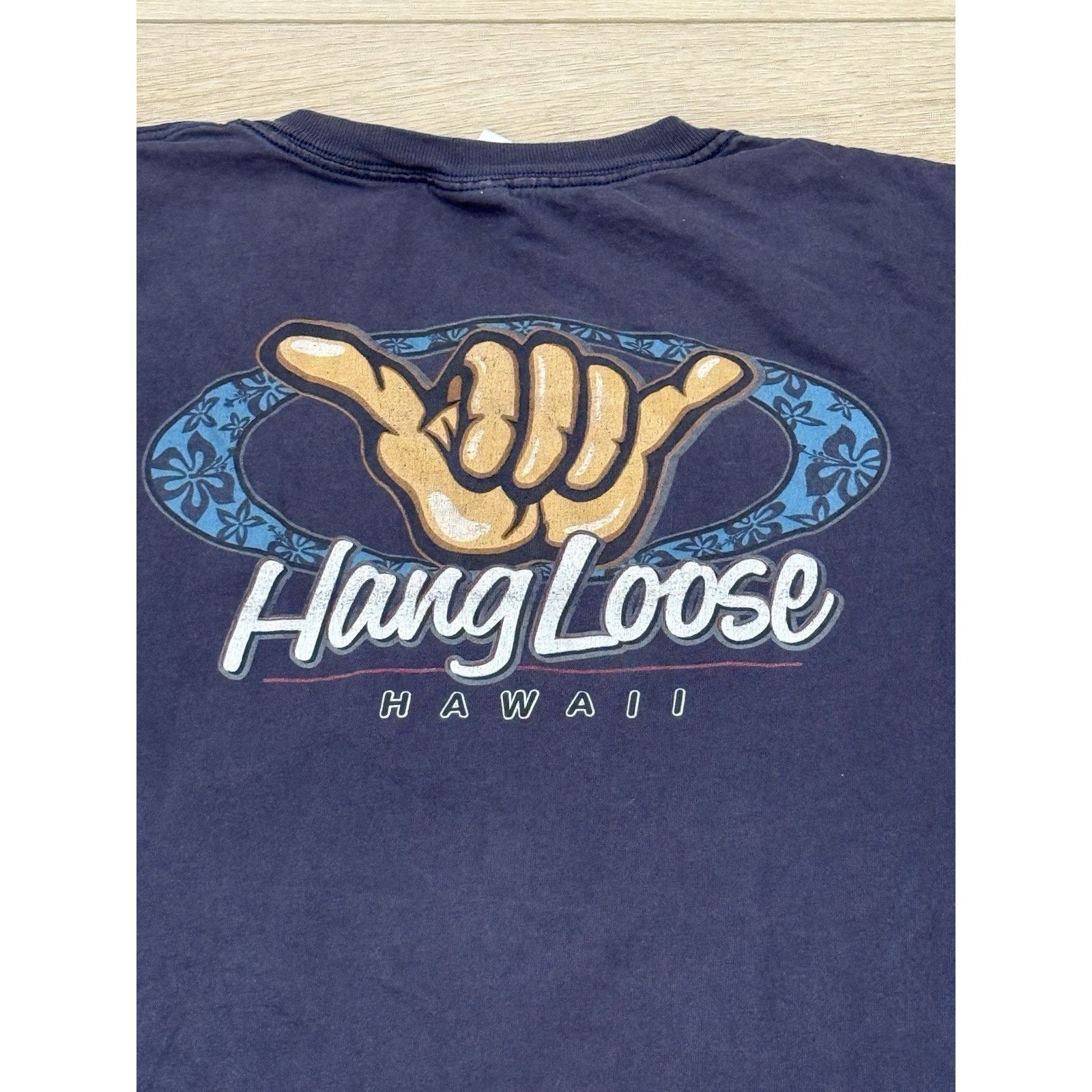 Anvil Vintage Hang Loose Hawaii Hand Tee Shirt Surfer 90s Size US XXL / EU 58 / 5 - 7 Thumbnail