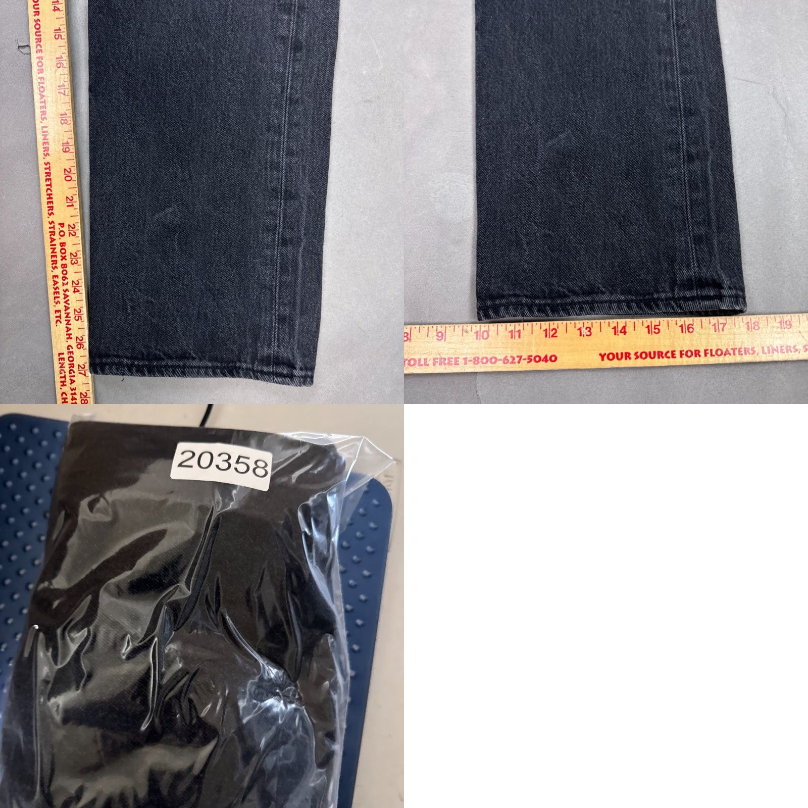 Levi's Levi's 501 Jeans Mens 34x27 Black Denim Pants Button Fly Dark Workwear (Tag36x30) Regular Mens Jeans Black 501 Series Vintage: No Size US 36 / EU 52 - 10 Thumbnail