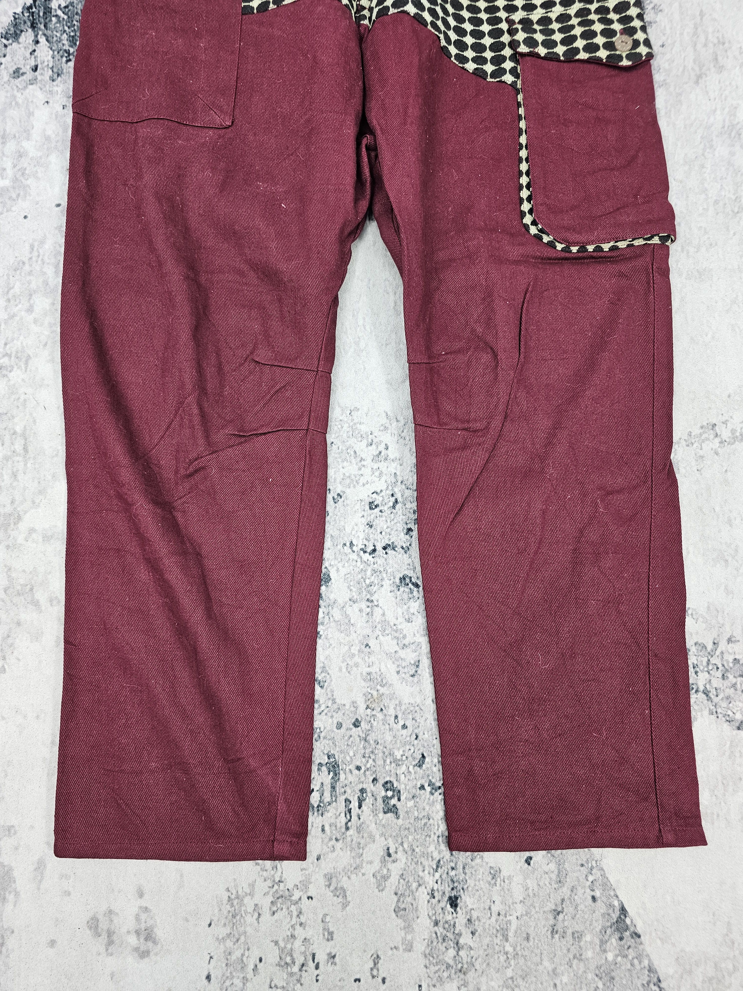 Japanese Brand AMINA Multi Pockets Cargo Baggy Polkadot Cropped Pant JB0261 Size US 33 - 4 Thumbnail