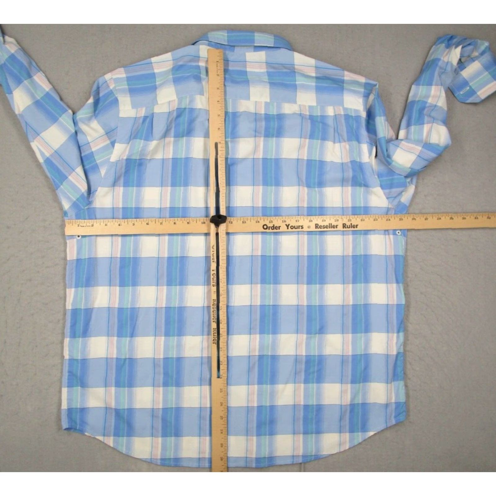 Tommy Bahama Tommy Bahama Button-Up Shirt Men Extra Large Blue Long Sleeve Check Size US XL / EU 56 / 4 - 6 Thumbnail