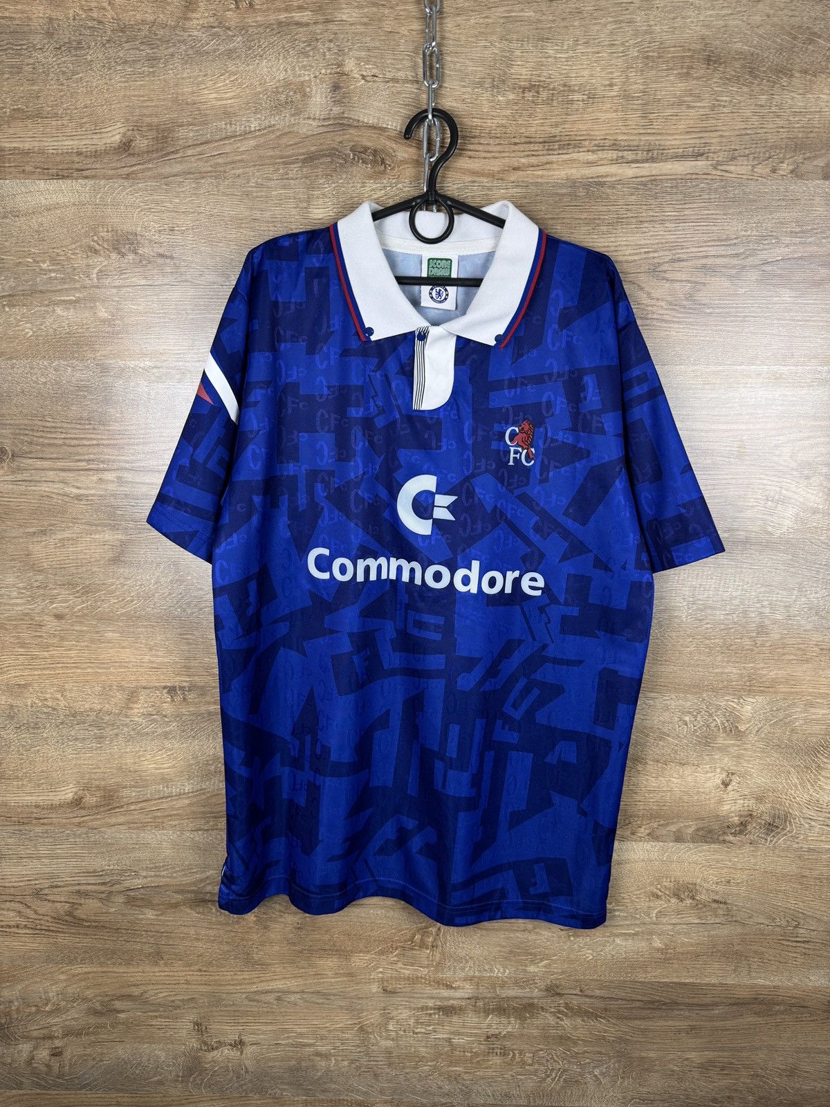 Chelsea Soccer × Vintage Mens Vintage Score Draw Chelsea FC T-shirt soccer jersey Size US XL / EU 56 / 4 - 1 Thumbnail