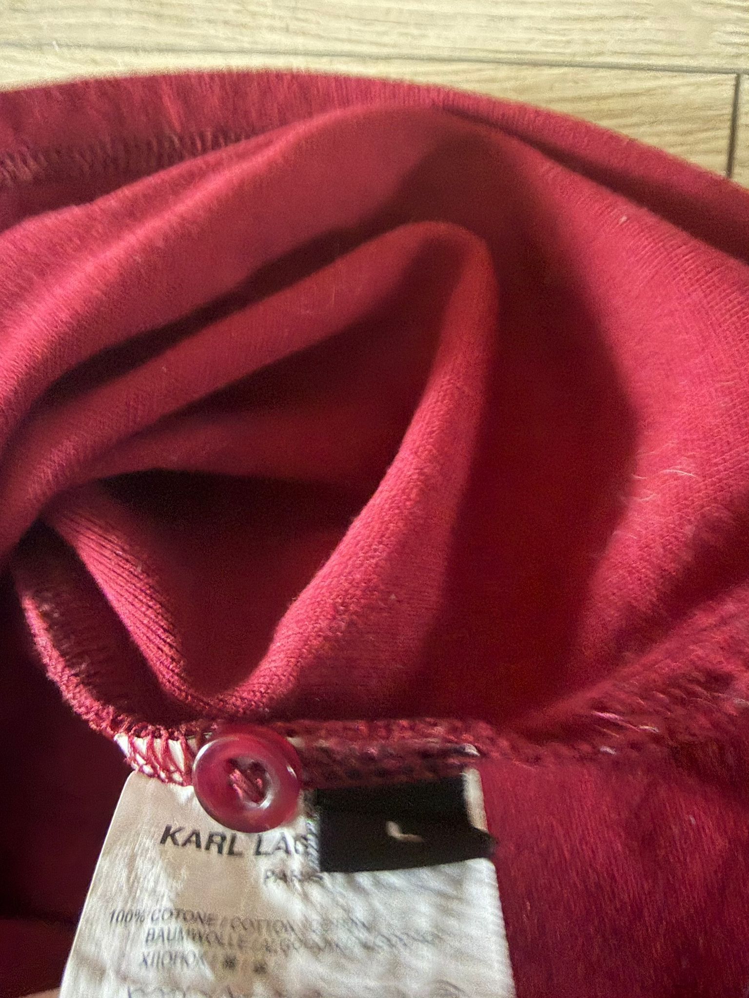 Karl Lagerfeld Karl Lagerfeld Paris Ikonik Patch Polo Shirt Burgundy L Size US L / EU 52-54 / 3 - 3 Thumbnail