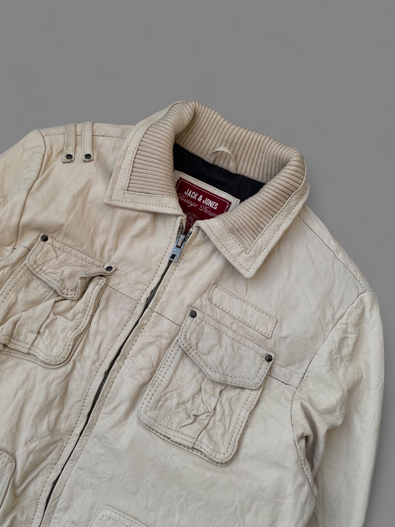 Jack & Jones Genuine Real Leather Jacket Avant Garde Goat Size US XL / EU 56 / 4 - 3 Thumbnail