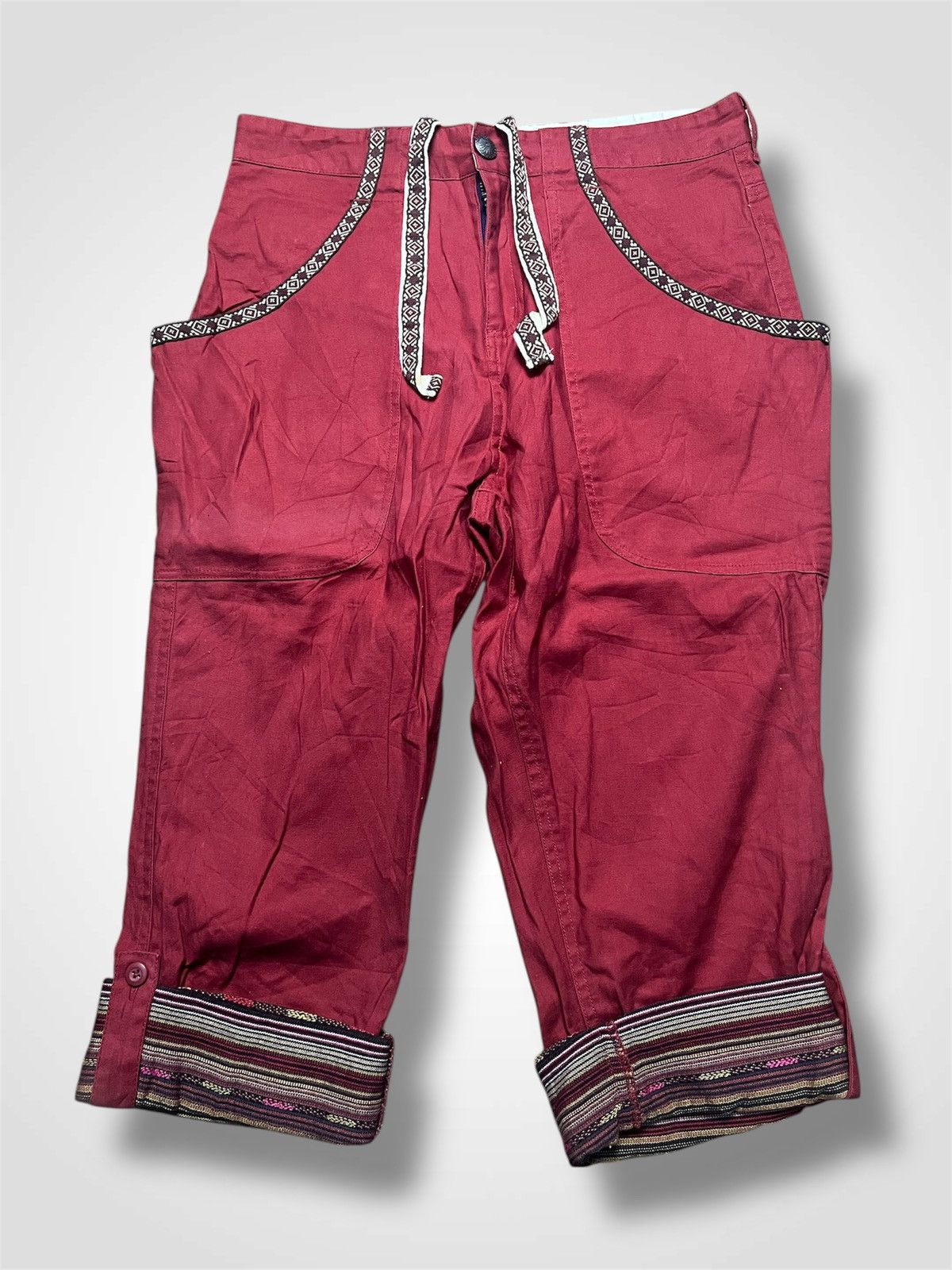If Six Was Nine Anti-Label Jean L | Boho Cropped Pants (41) Size US 33 - 1 Thumbnail