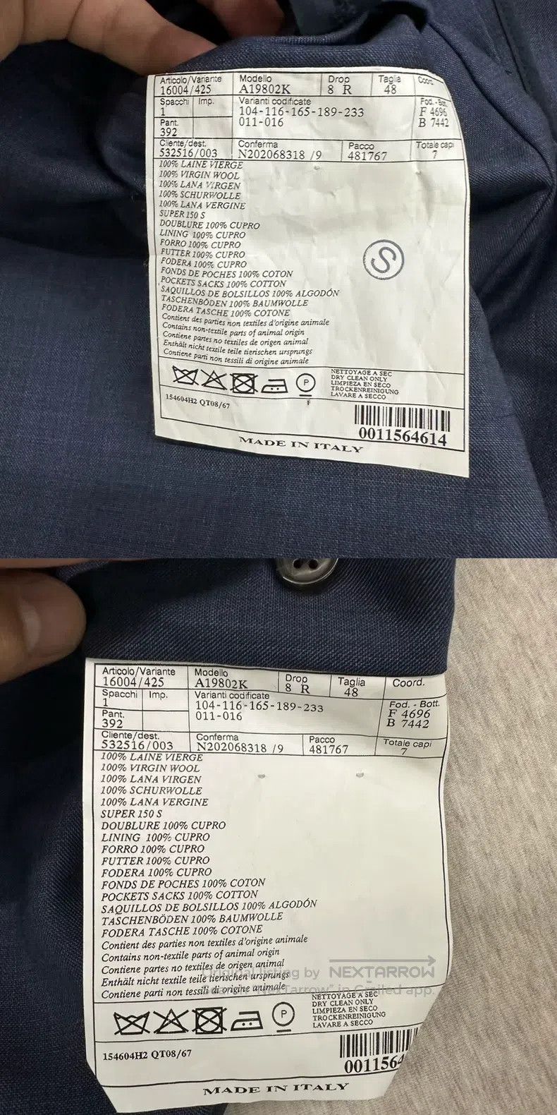 Hermes Hermes Deep Blue Wool Suit - 100% Wool Size 48R - 6 Thumbnail
