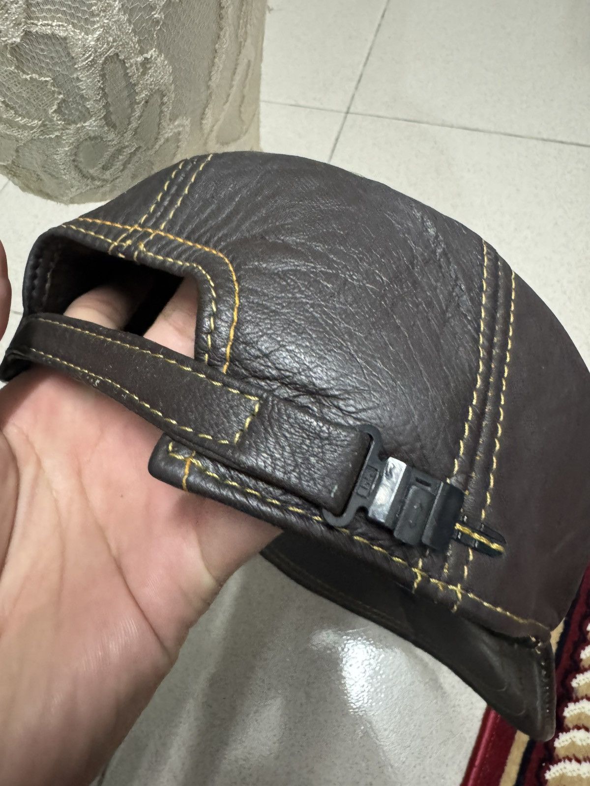 Harley Davidson × Vintage VINTAGE HARLEY DAVIDSON LEATHER ADJISTABLE CAP Size ONE SIZE - 6 Thumbnail