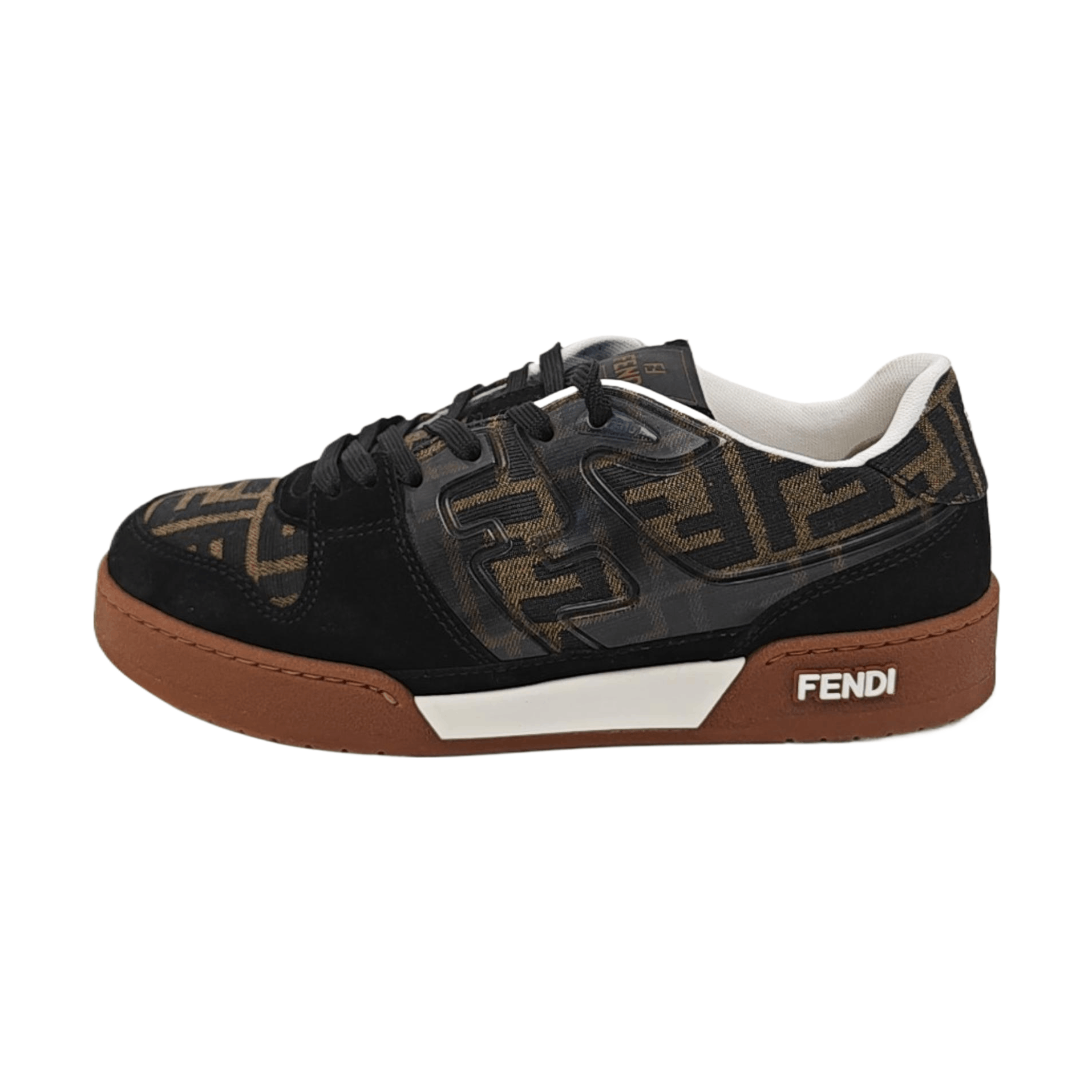 Fendi Fendi FF Monogram Suede Low-Top Sneakers 39.5 Size US 6.5 / EU 39-40 - 1 Thumbnail