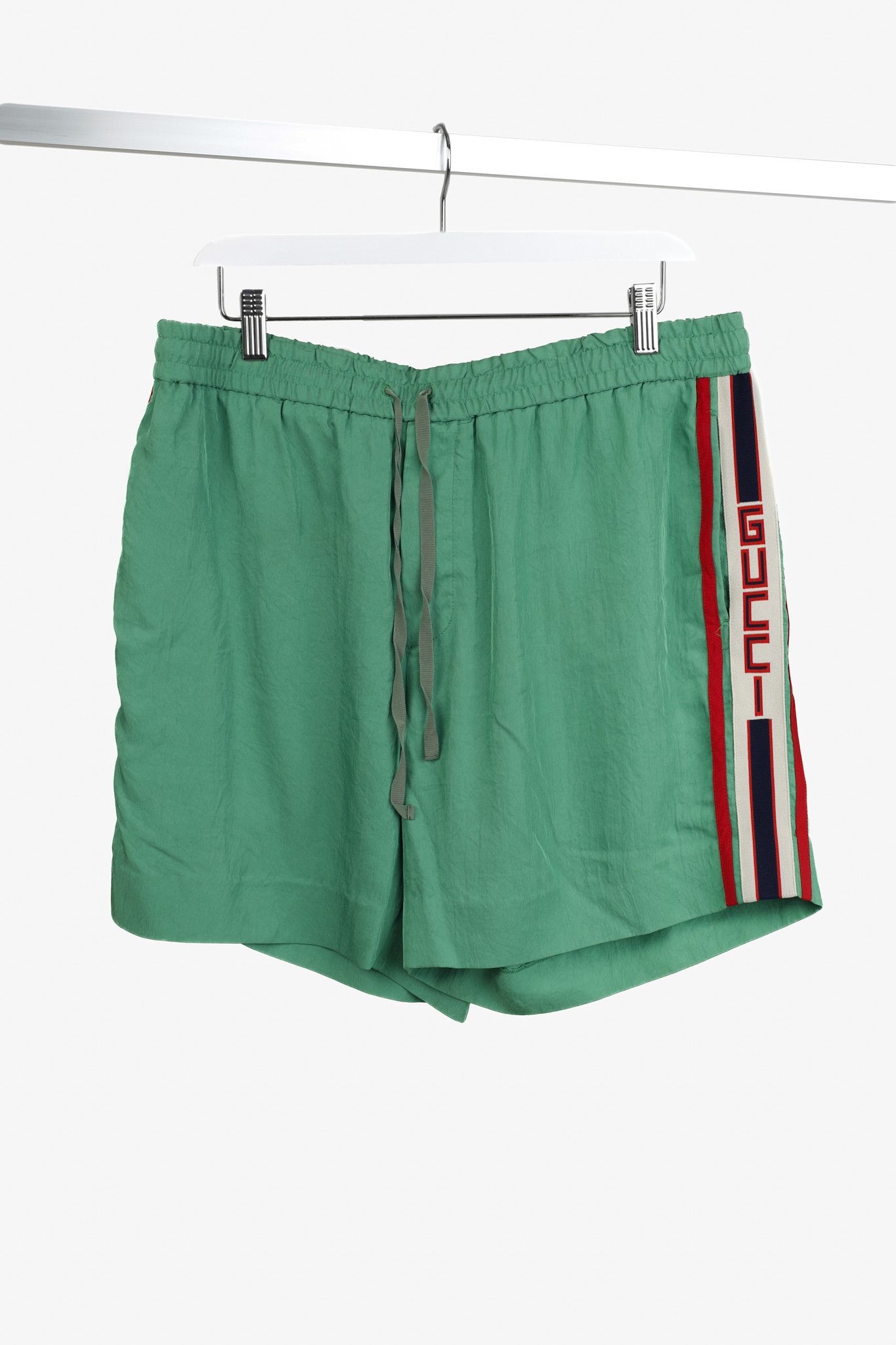 Gucci Gucci Green Logo Tape Shorts Size US 31 - 1 Thumbnail