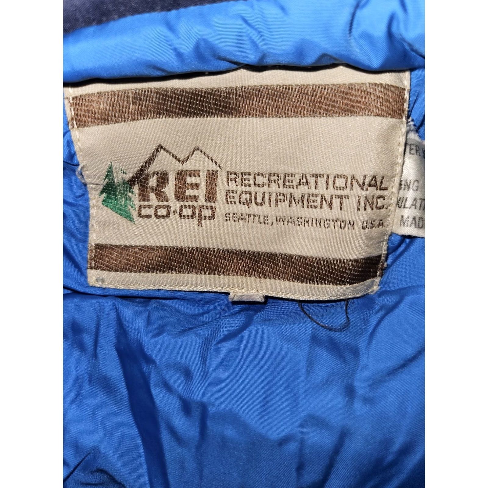 Vintage VINTAGE REI Down Puffer Jacket Mens Medium Blue Insulated Winter Coat Hiking 80s Size US M / EU 48-50 / 2 - 2 Thumbnail