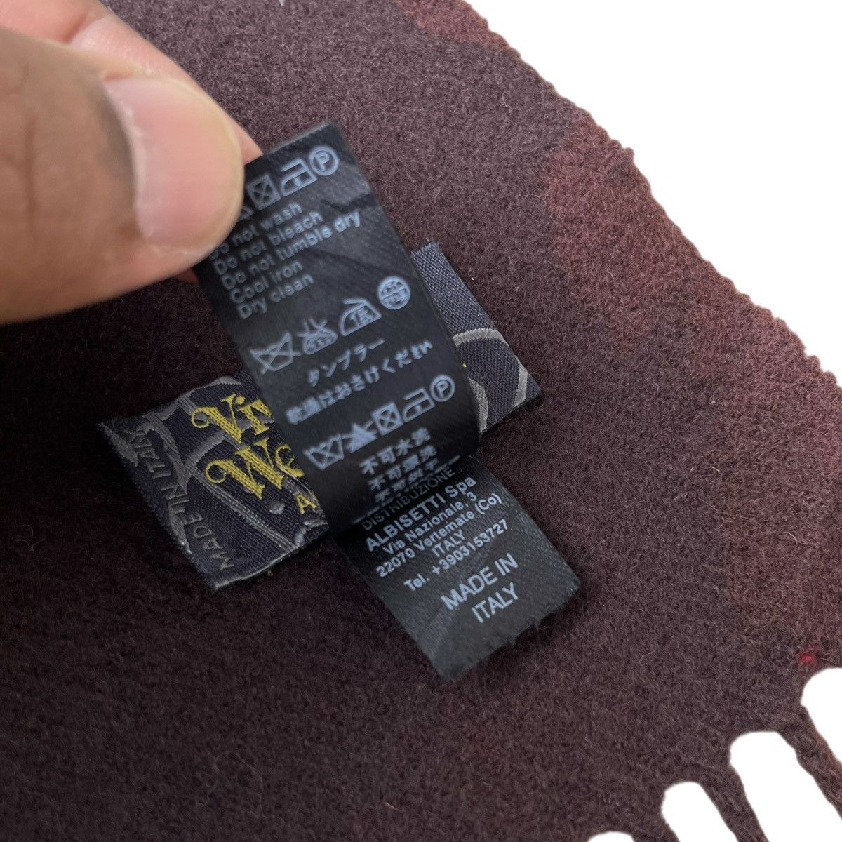 Vivienne Westwood Accessories 100% Wool Designer Muffler