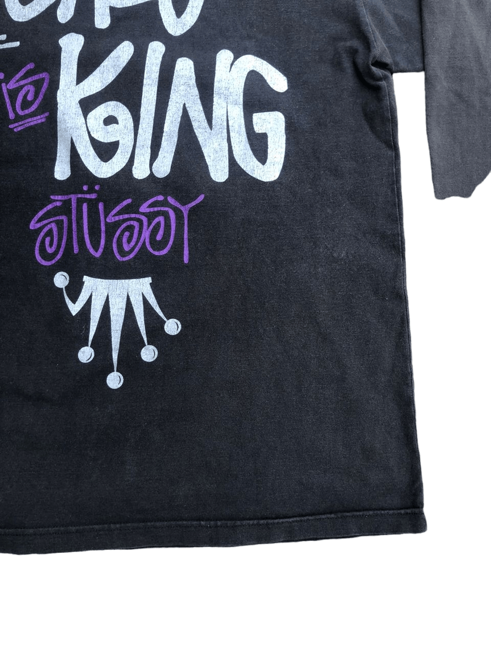 Stussy Vintage Y2K Stussy Peace Is King Long Sleeve Tee Sunfaded Size US XL / EU 56 / 4 - 16 Thumbnail