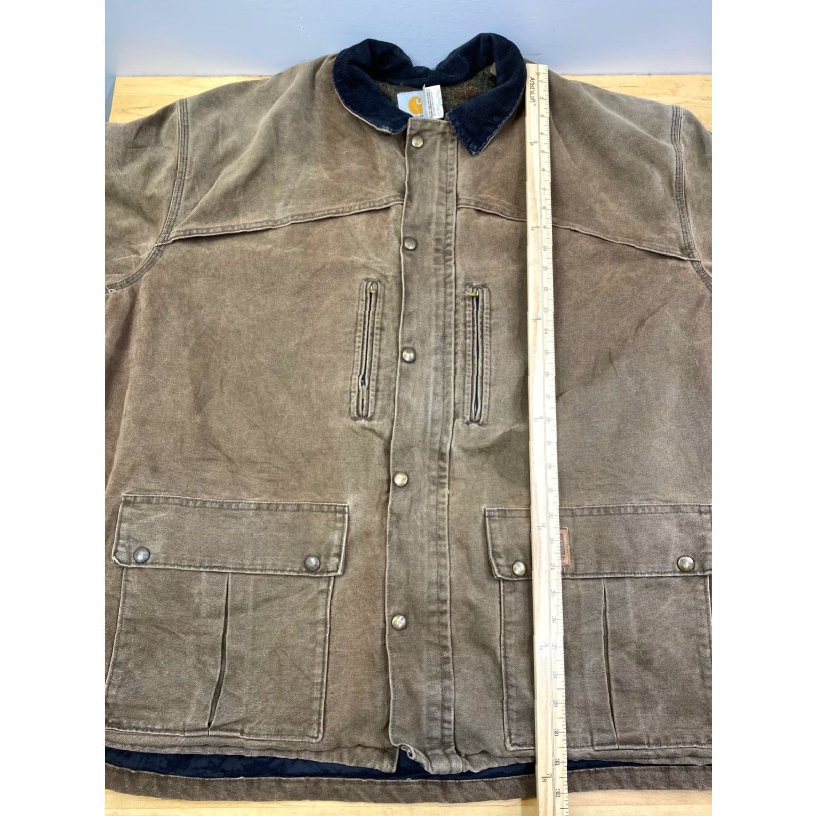Carhartt Carhartt Chore Jacket Mens 3XL Lined Duck Canvas Work Barn Brown Heavy Pockets 10801 Size US XXL / EU 58 / 5 - 5 Thumbnail
