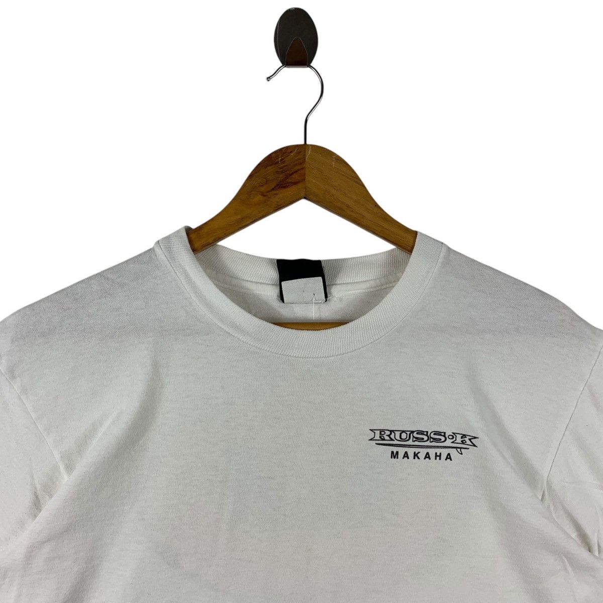 Vintage Vintage 90s RUSS K back hit back print tee shirt Size US S / EU 44-46 / 1 - 3 Thumbnail